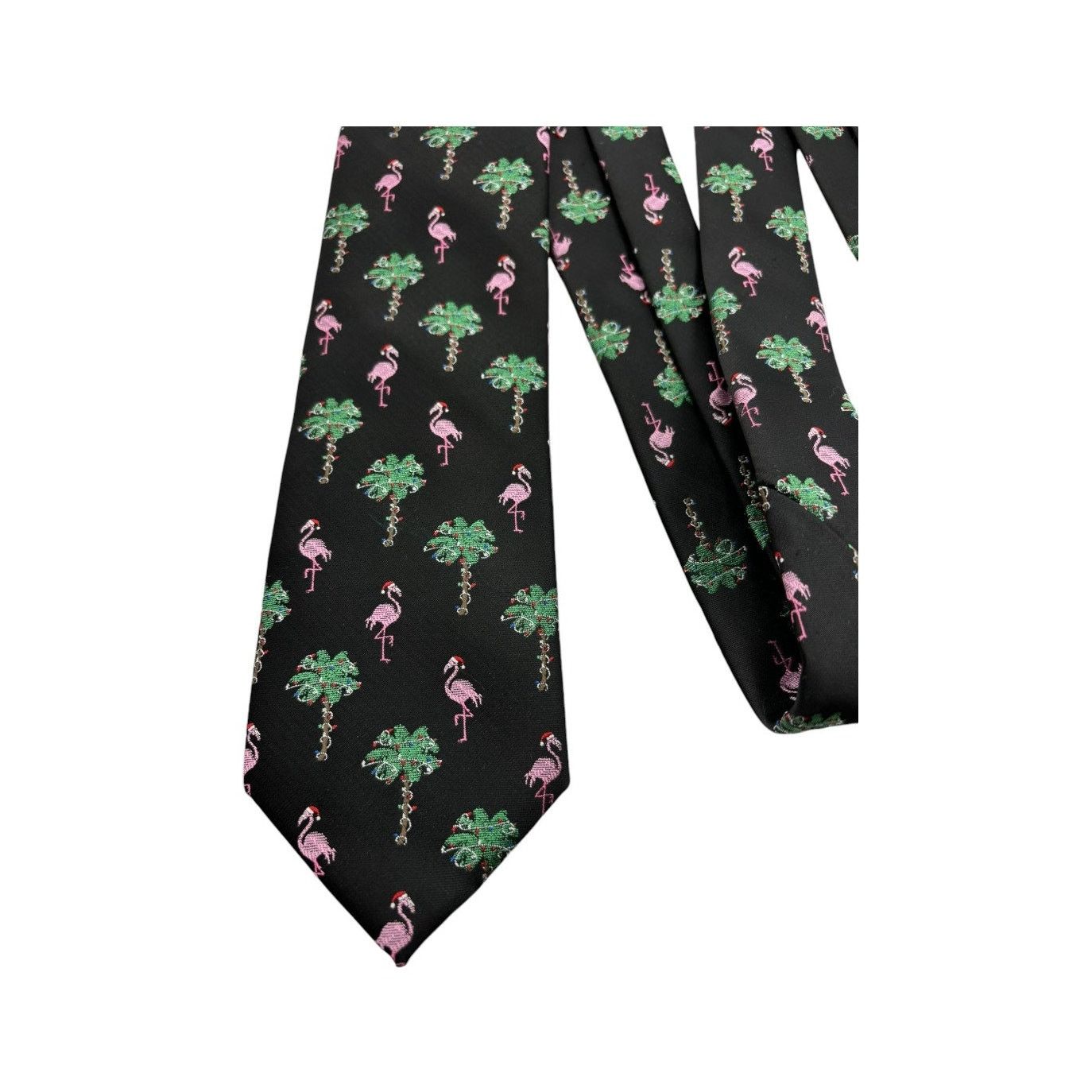 Other NWT Hallmark Holiday Tie Flamingos Palm Trees Christmas Mens Size ONE SIZE - 4 Thumbnail