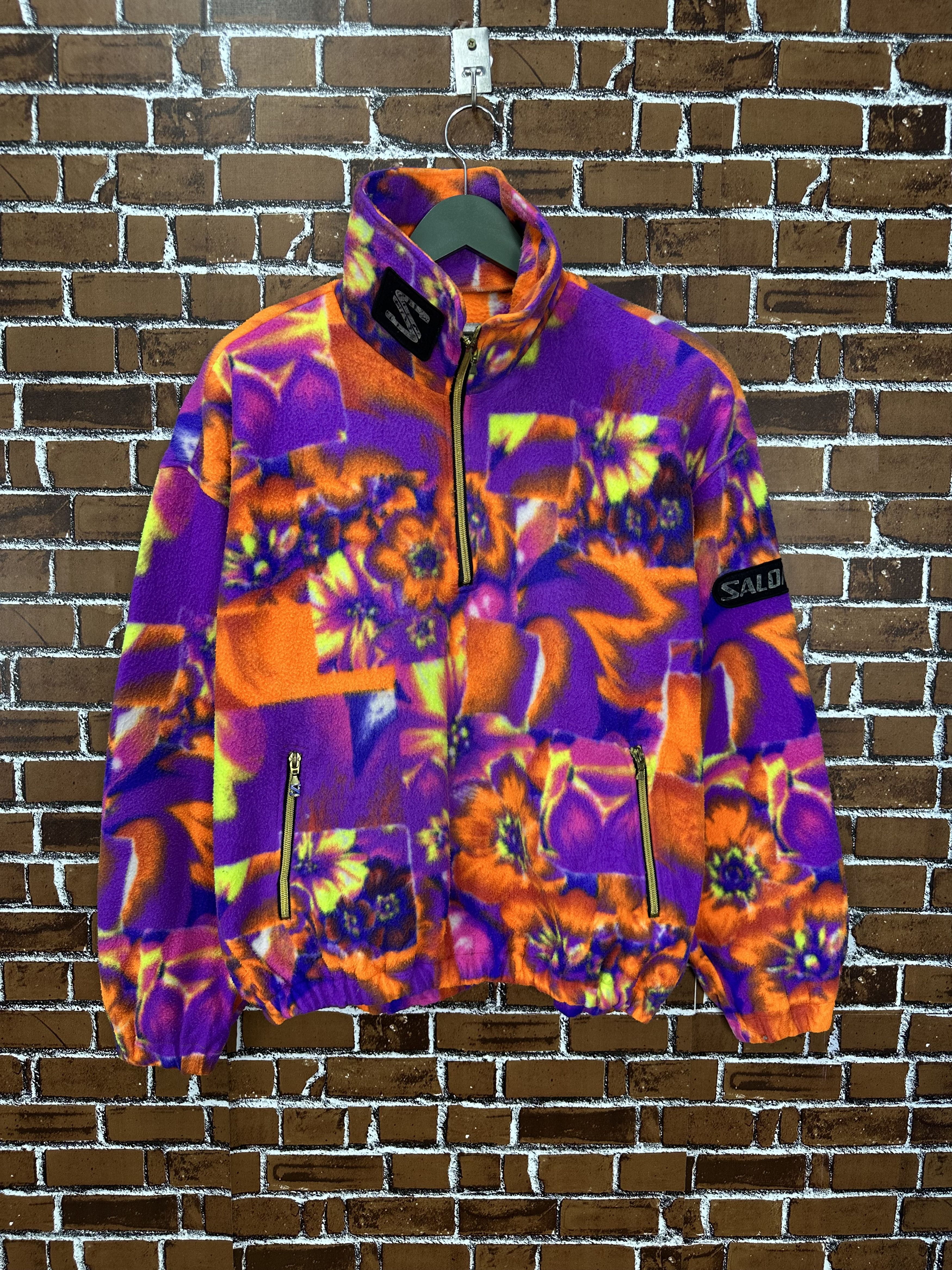 90s-00s SALOMON Patterned Boa Fleece Jacket