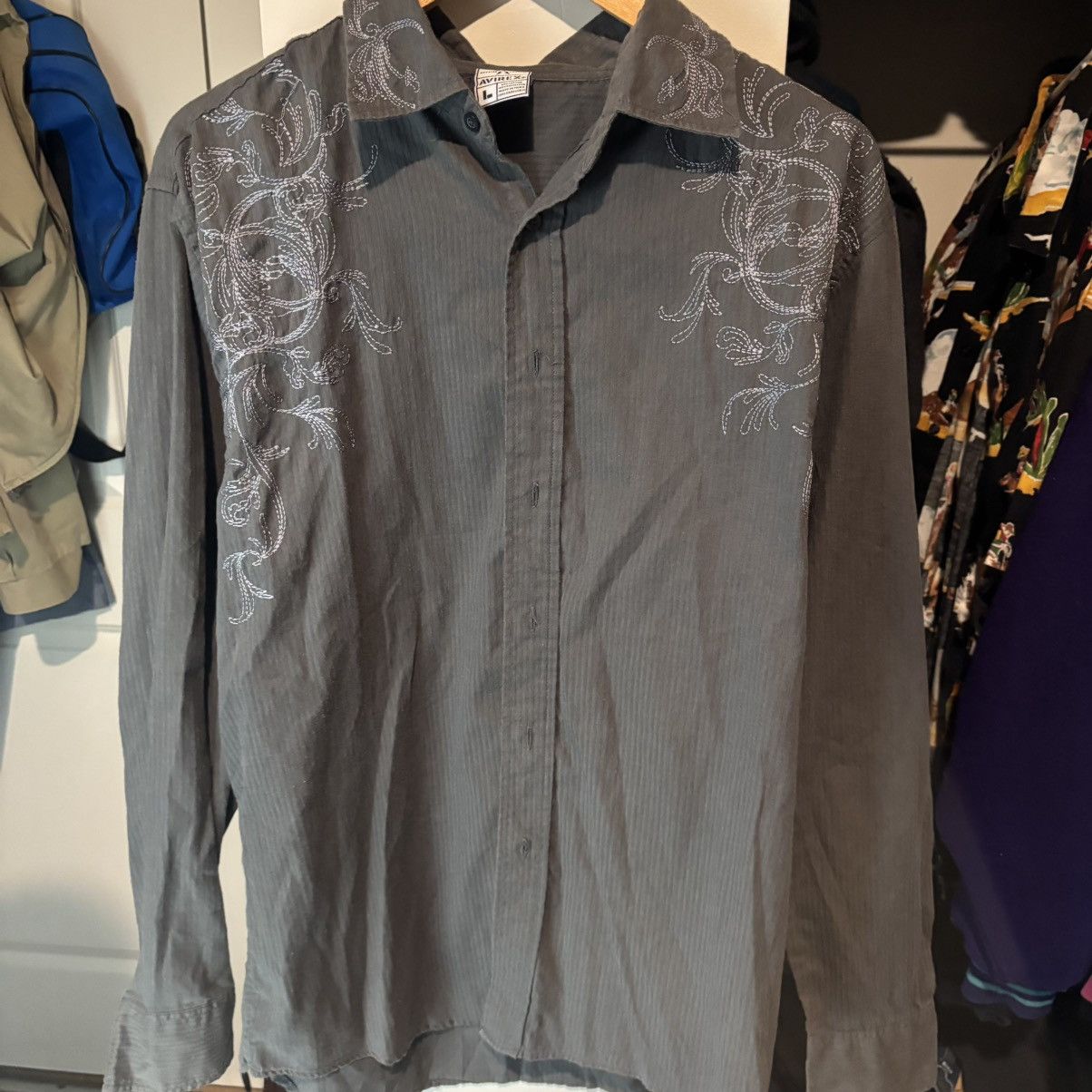 Avirex Y2K 2000s Avirex Embroidered Shirt Button Down Size US L / EU 52-54 / 3 - 1 Thumbnail