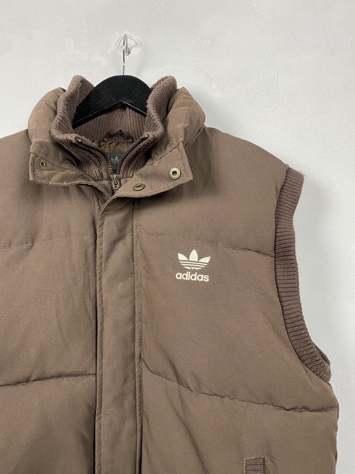 Adidas Vintage ADIDAS Down Puffer Vest Brown like Nuptse 700 Size US L / EU 52-54 / 3 - 2 Thumbnail