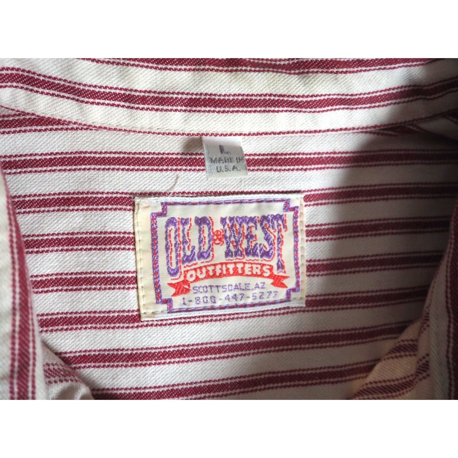 Vintage VINTAGE Old West Outfitters Henley Shirt L Red White Stripe Pocket Cotton Rockabilly 80s 90s Cowboy USA Mens Size US L / EU 52-54 / 3 - 5 Thumbnail