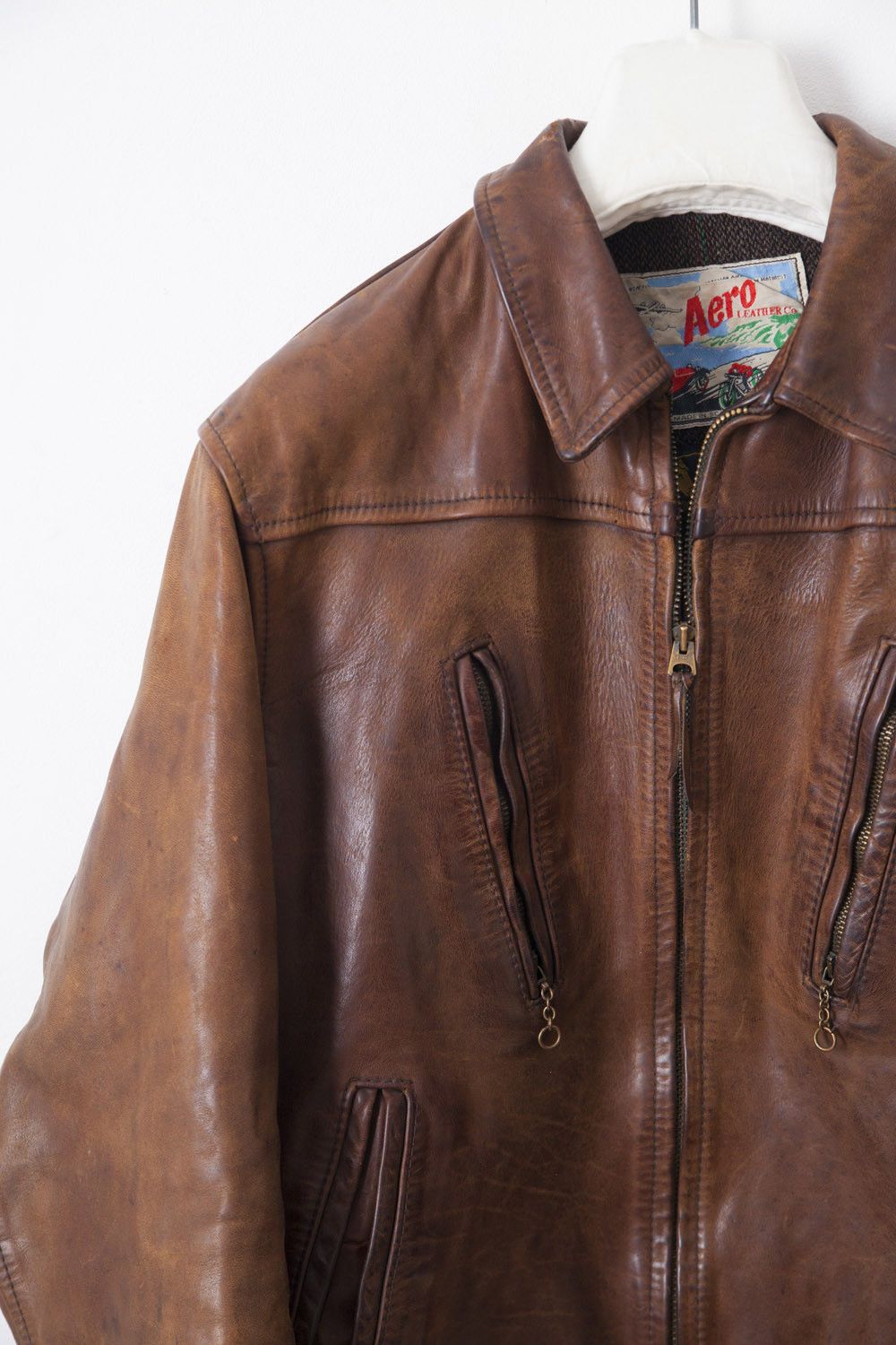 Aero Leathers Vintage Half-belt leather jacket Size US L / EU 52-54 / 3 - 2 Thumbnail