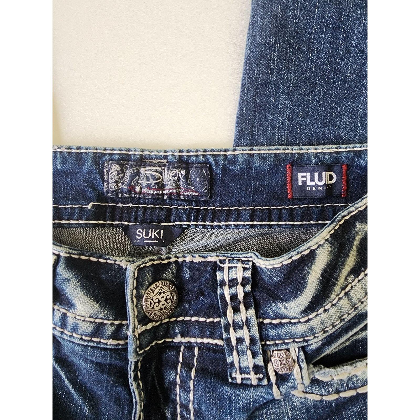 Silver Jeans Co. Silver Jeans Co. Suki Mid Capri Fluid Denim Size 27/22 Blue Size 27" / US 4 / IT 40 - 3 Thumbnail