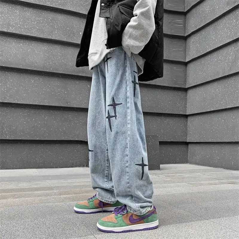 Japanese Brand Retro loose high street wide leg jeans Size US 32 / EU 48 - 6 Thumbnail