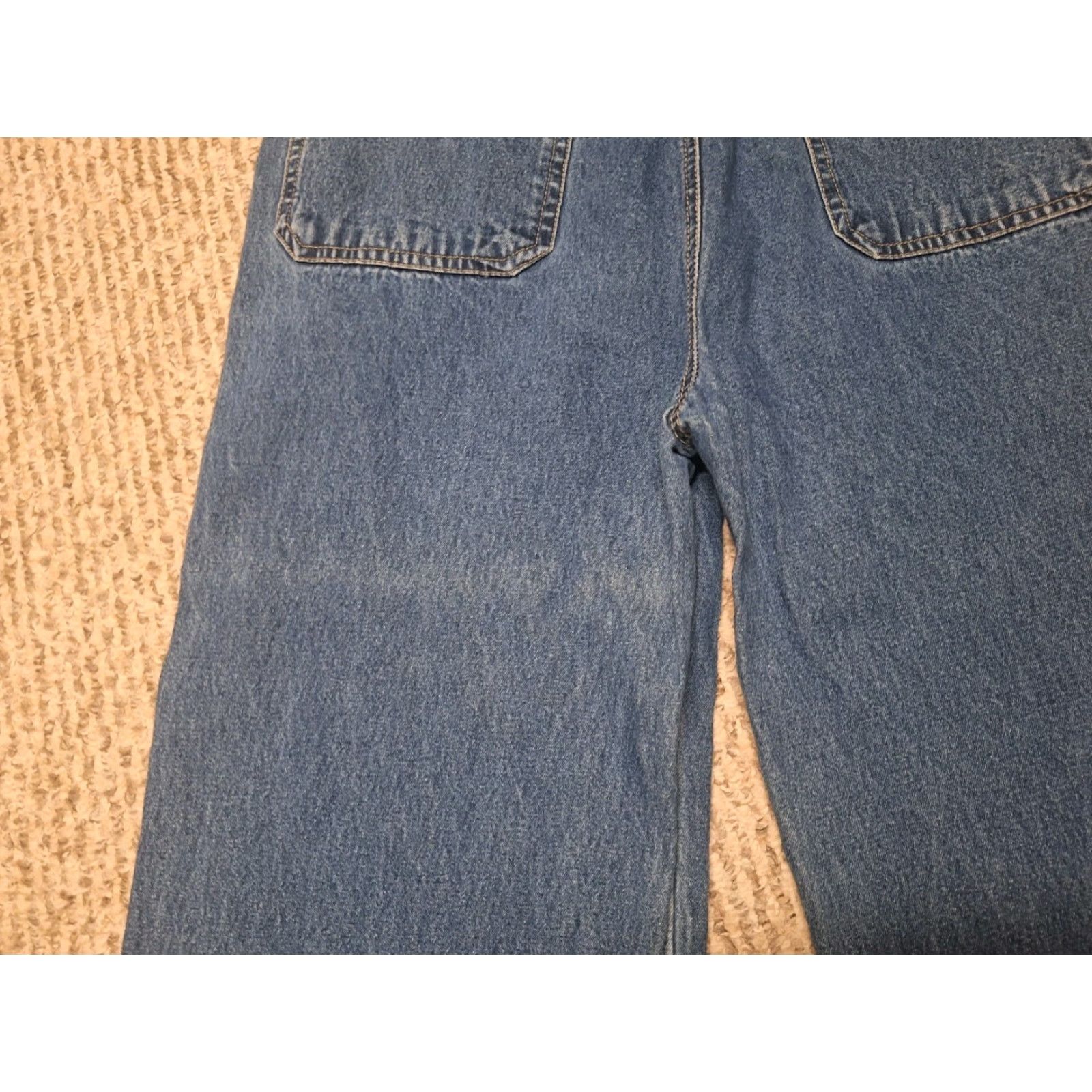 Vintage VINTAGE No Boundaries Denim Bib Overalls M Women Blue Regular Stitch: Flat Front, Straight Leg, 90s, Bohemian, Grunge, Retro, Southwestern Size 32" / US 10 / IT 46 - 4 Thumbnail