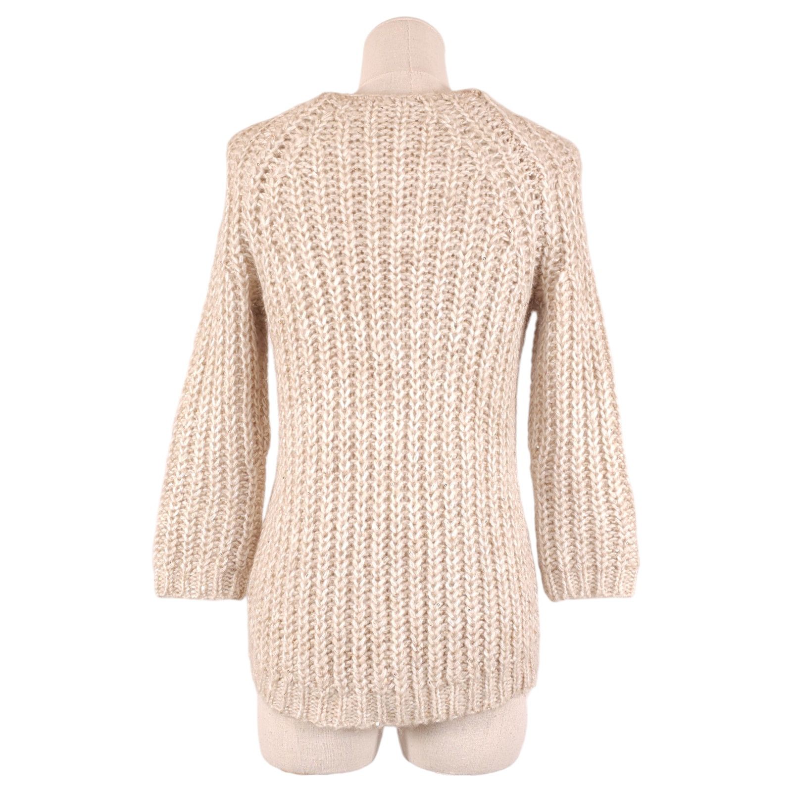Anthropologie Anthropologie Knitted & Knotted Sunstitch Sequin Sweater XS Size XS / US 0-2 / IT 36-38 - 3 Thumbnail