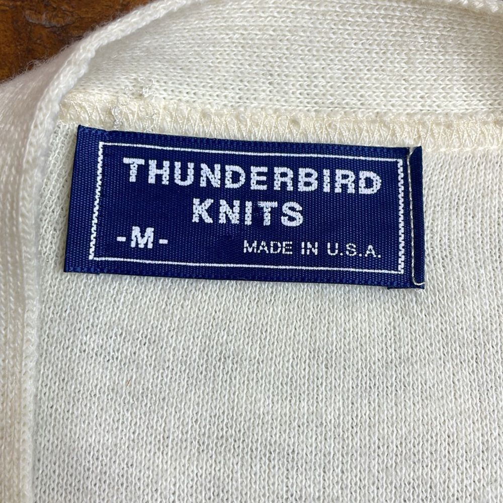 Vintage 70s Vintage Thunderbird Knits Cream cobain Cardigan Made in Size US M / EU 48-50 / 2 - 6 Thumbnail