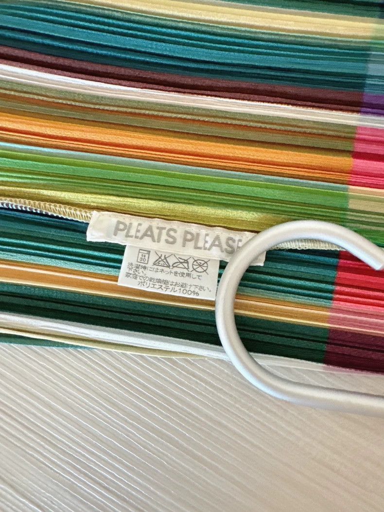 Issey Miyake Issey Miyake size:3 Rainbow-colored block tie button-down Size S / US 4 / IT 40 - 4 Thumbnail