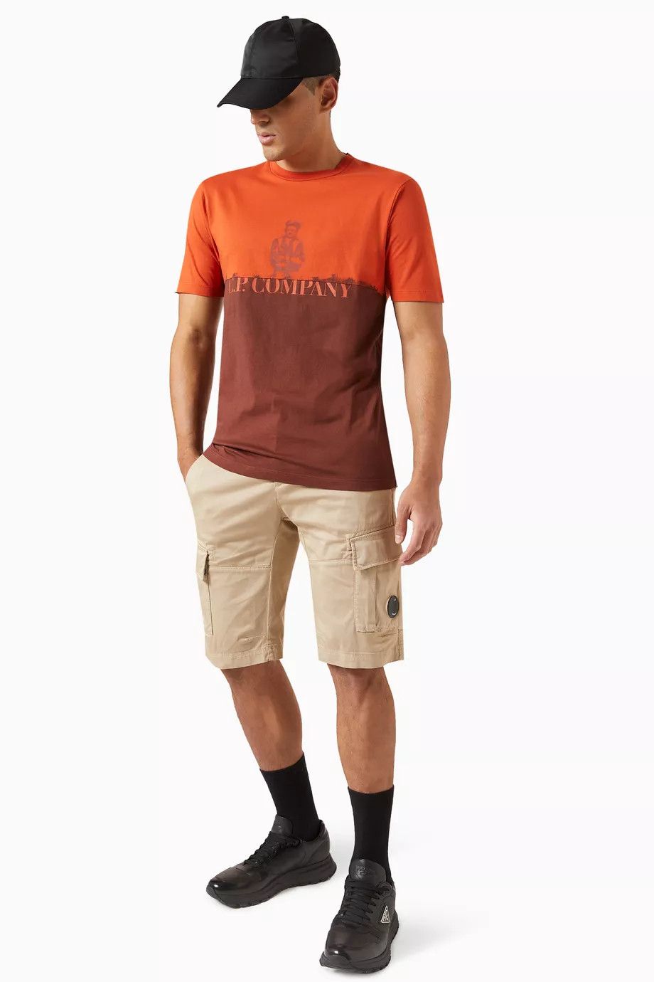 C.P. Company o1y1224 Logo Crewneck T-Shirt in Red/Brown Size US XS / EU 42 / 0 - 2 Thumbnail