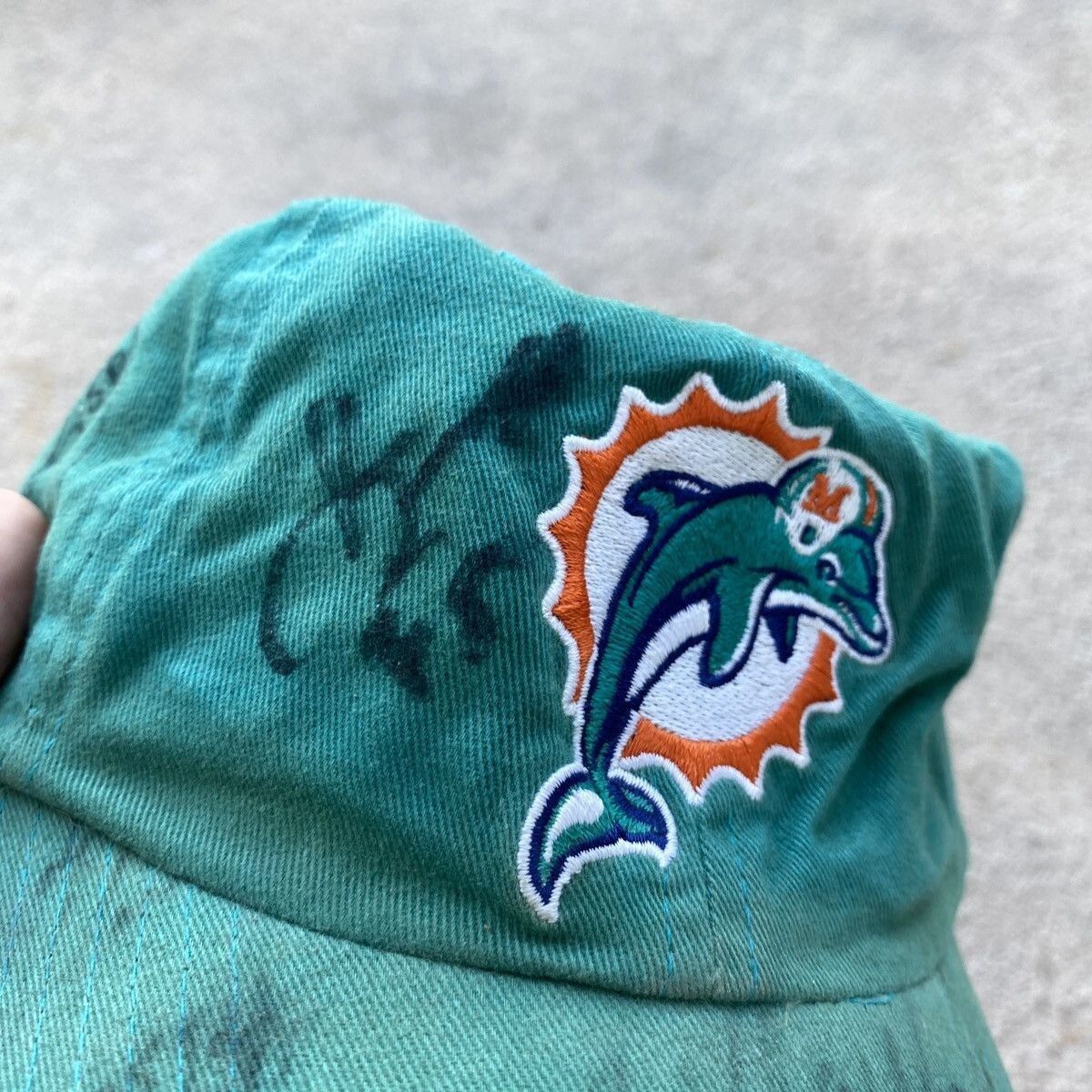 Vintage vintage 80s signatures Miami Dolphins cap Jersey faded nfl Size ONE SIZE - 4 Thumbnail