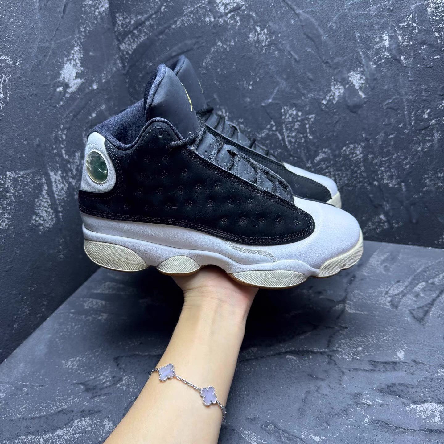 Nike Air Jordan 13 Black & White Q10 Size US 8.5 / IT 38.5 - 3 Thumbnail