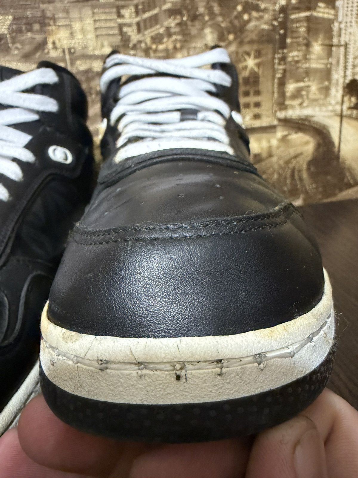 Dior Dior B27 Leather High-Top Sneakers 43 Men's Black LS 0822 Size US 10.5 / EU 43-44 - 7 Thumbnail