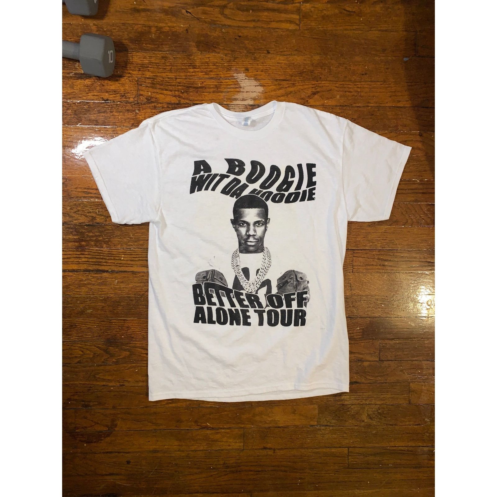 Band Tees A Boogie Wit Da Hoodie Tour T Shirt Better Off Alone White M Size US M / EU 48-50 / 2 - 3 Thumbnail