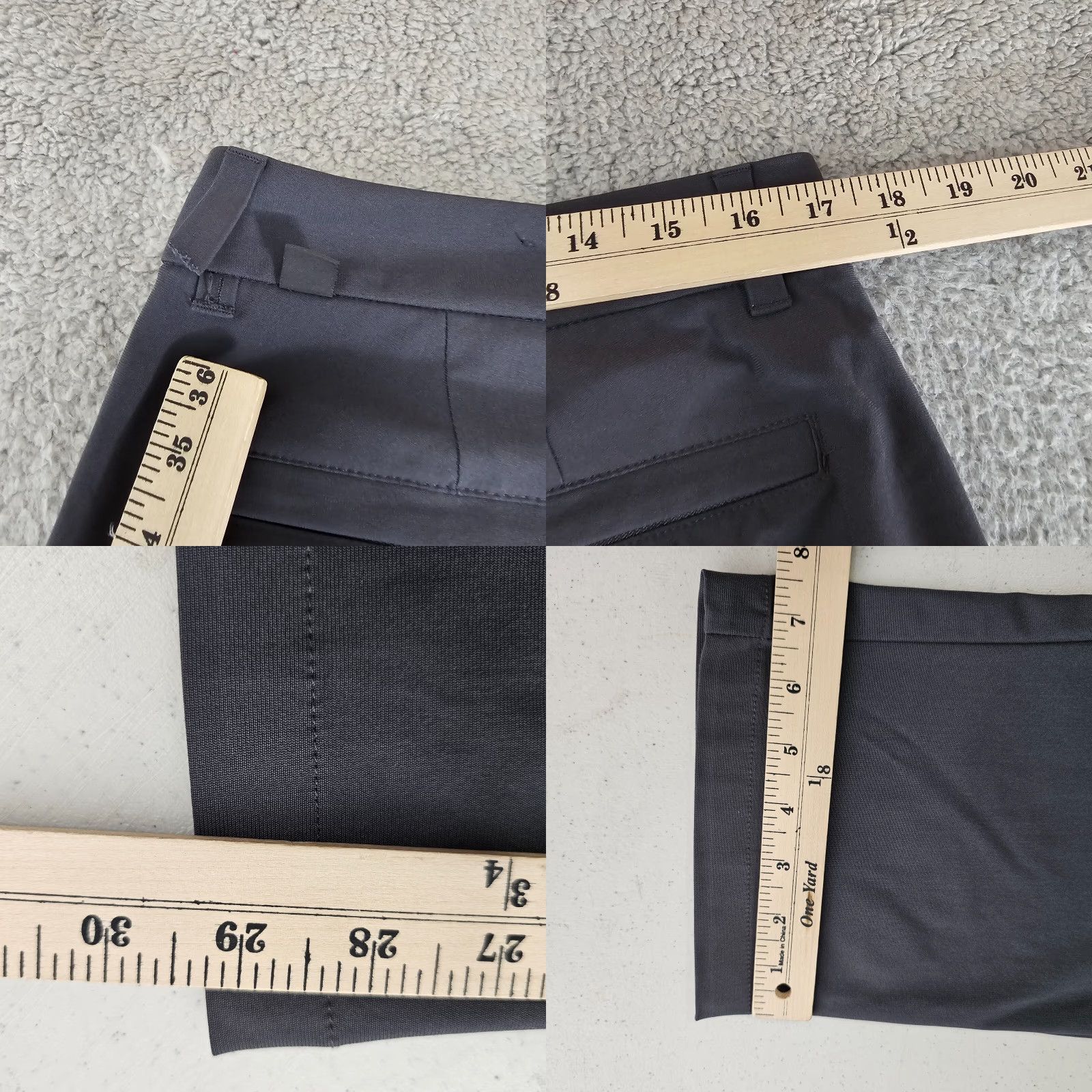 Vintage VRST Pants Mens 35x29 Gray Chino Slim Everyday Casual Business Travel Flat Front Regular Size US 35 - 8 Thumbnail