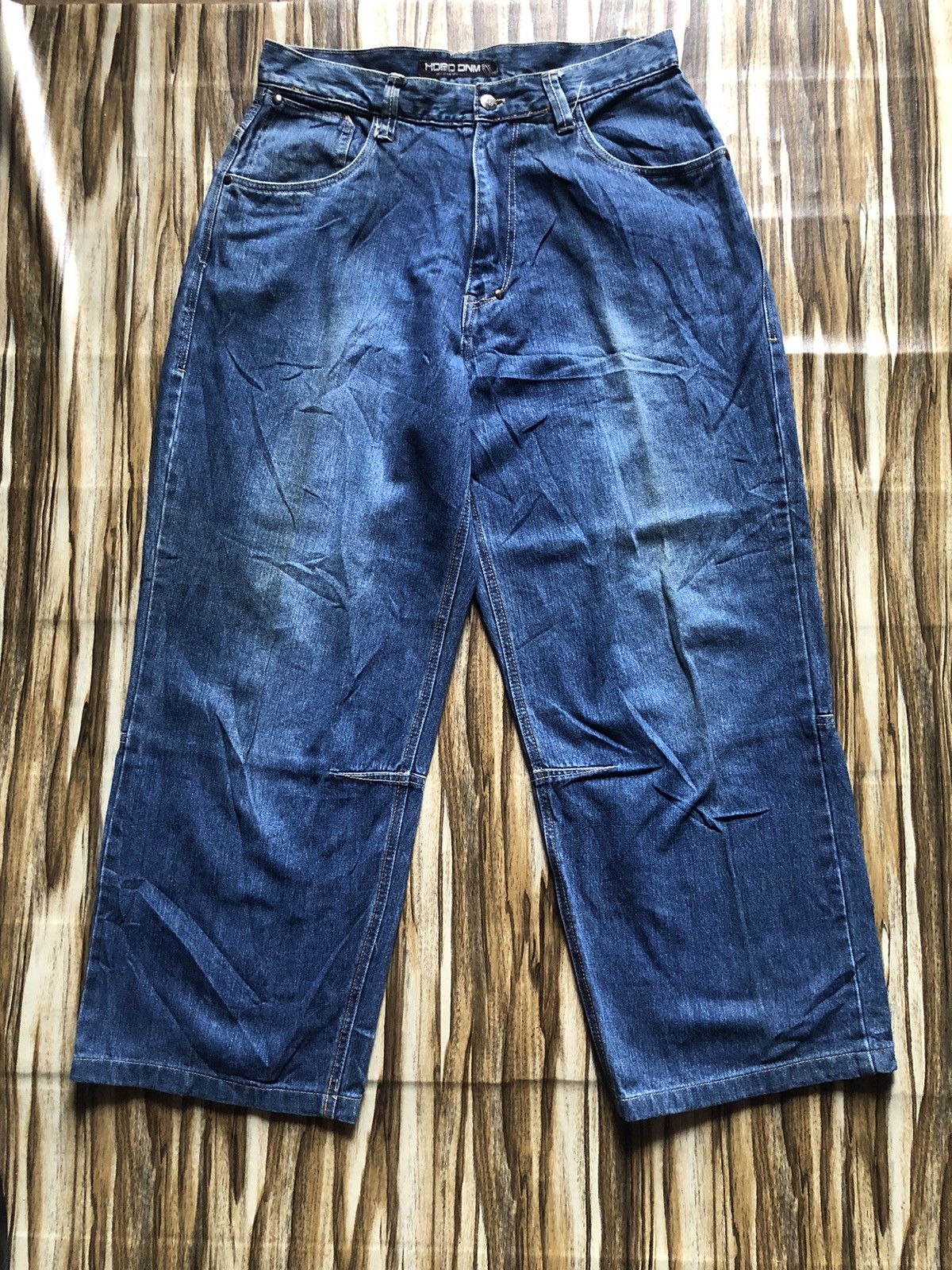 Hobo Grail🔥 Y2K Hobo Baggy Denim Embroidery Fubu Size US 34 / EU 50 - 3 Thumbnail