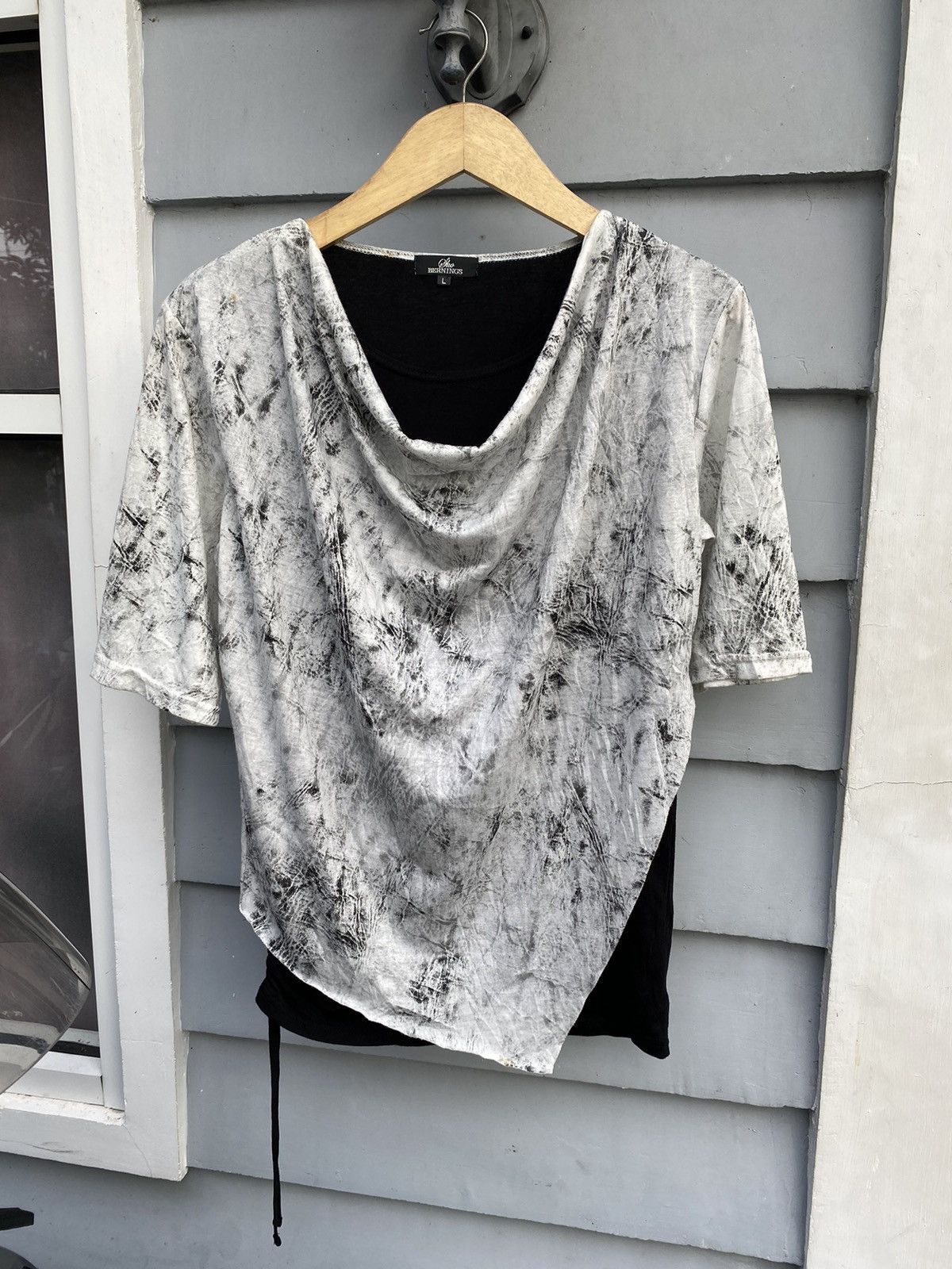 If Six Was Nine Sho Bernings Double Layer Asimetrics Tees Size L / US 10 / IT 46 - 1 Thumbnail