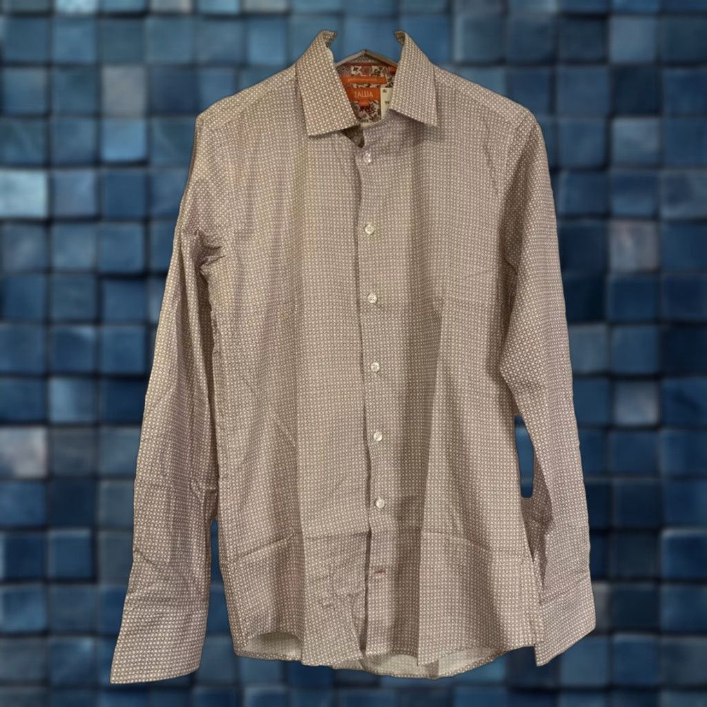 Tallia Tallia Sport Dress Shirt Mens 15 Pink Orange Long Sleeve Button-Down Collar 34/35 Regular Cuff Size 40R - 1 Thumbnail