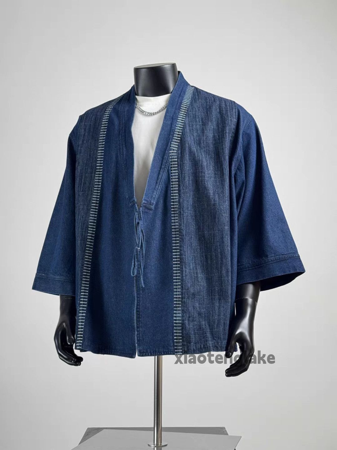 Designer Unisex utility taoist robe indigo yuppie y2k shirt Size US L / EU 52-54 / 3 - 2 Thumbnail
