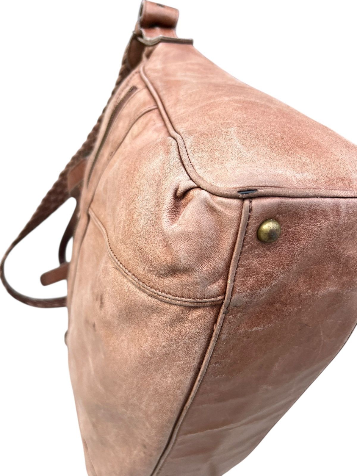 Creed × Leather Creed Japan Faded Patina Leather 2 Way Large Bag Size ONE SIZE - 16 Thumbnail