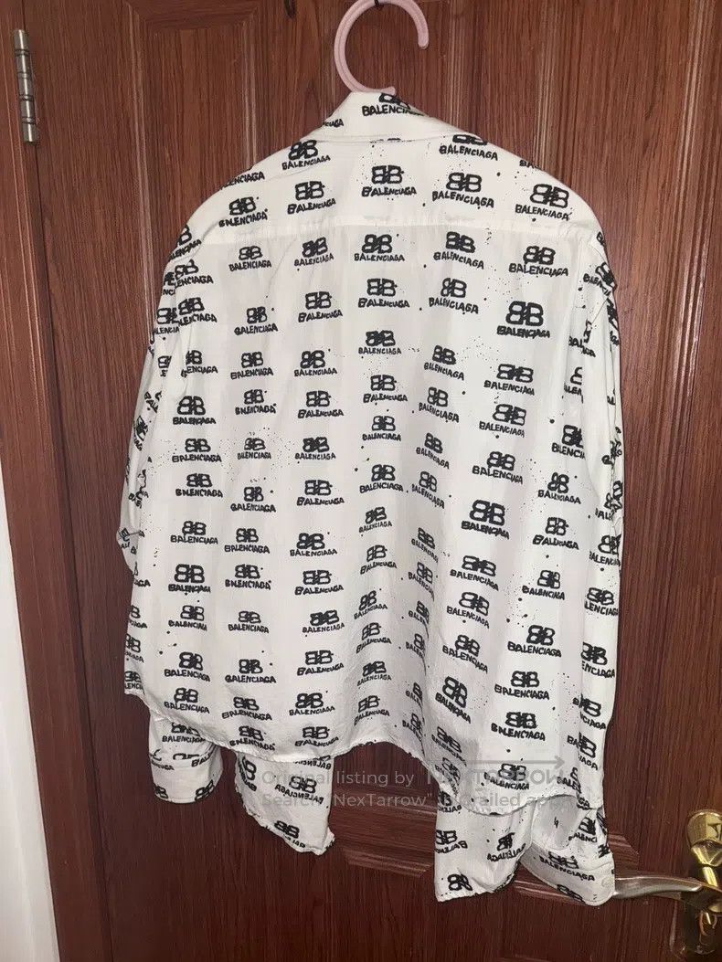 Balenciaga Balenciaga Women's long-sleeve large logo shirt Size XXS / US 00 / IT 34 - 5 Thumbnail