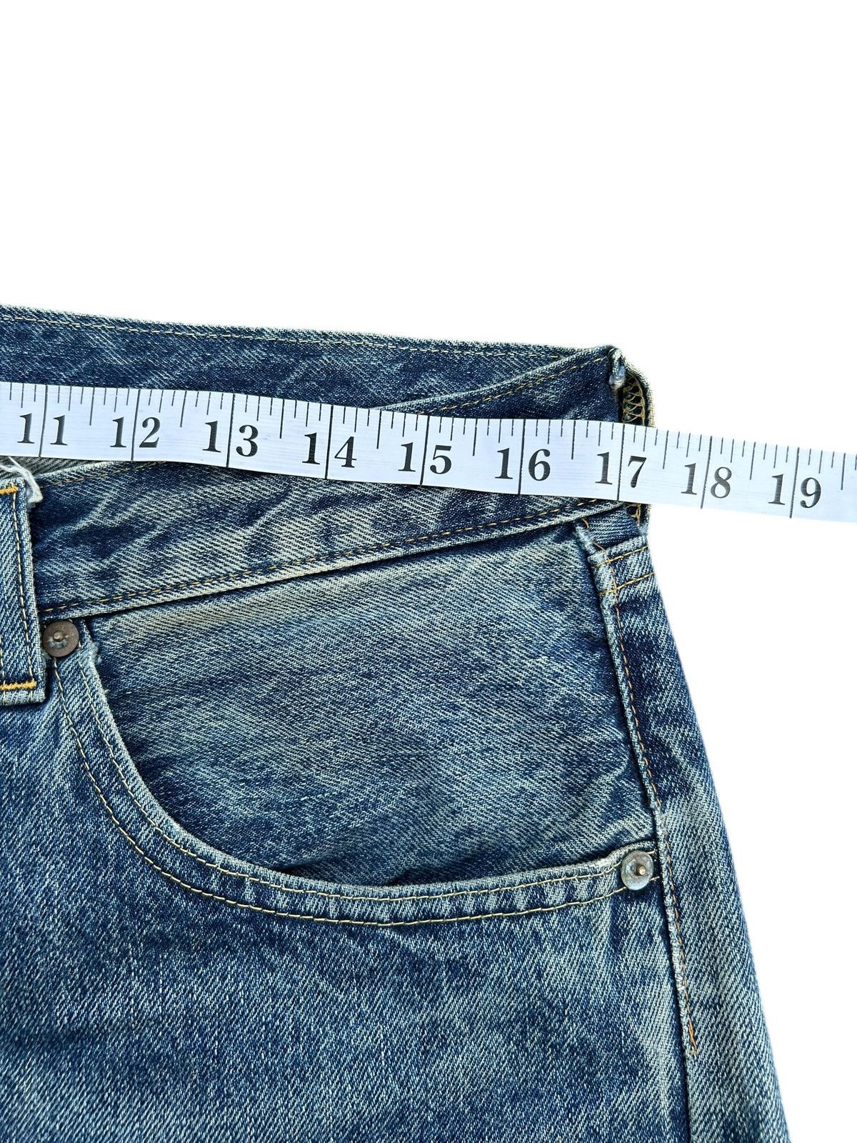 Kapital Levis Big E 501XX Selvedge Distressed Denim Jeans Size US 34 / EU 50 - 19 Thumbnail