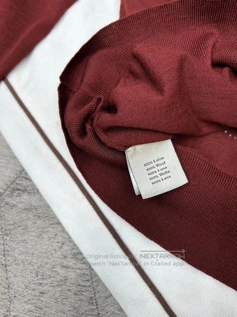 Hermes Hermes Pig nose full print wool sweater, Bordeaux red Size US S / EU 44-46 / 1 - 6 Thumbnail