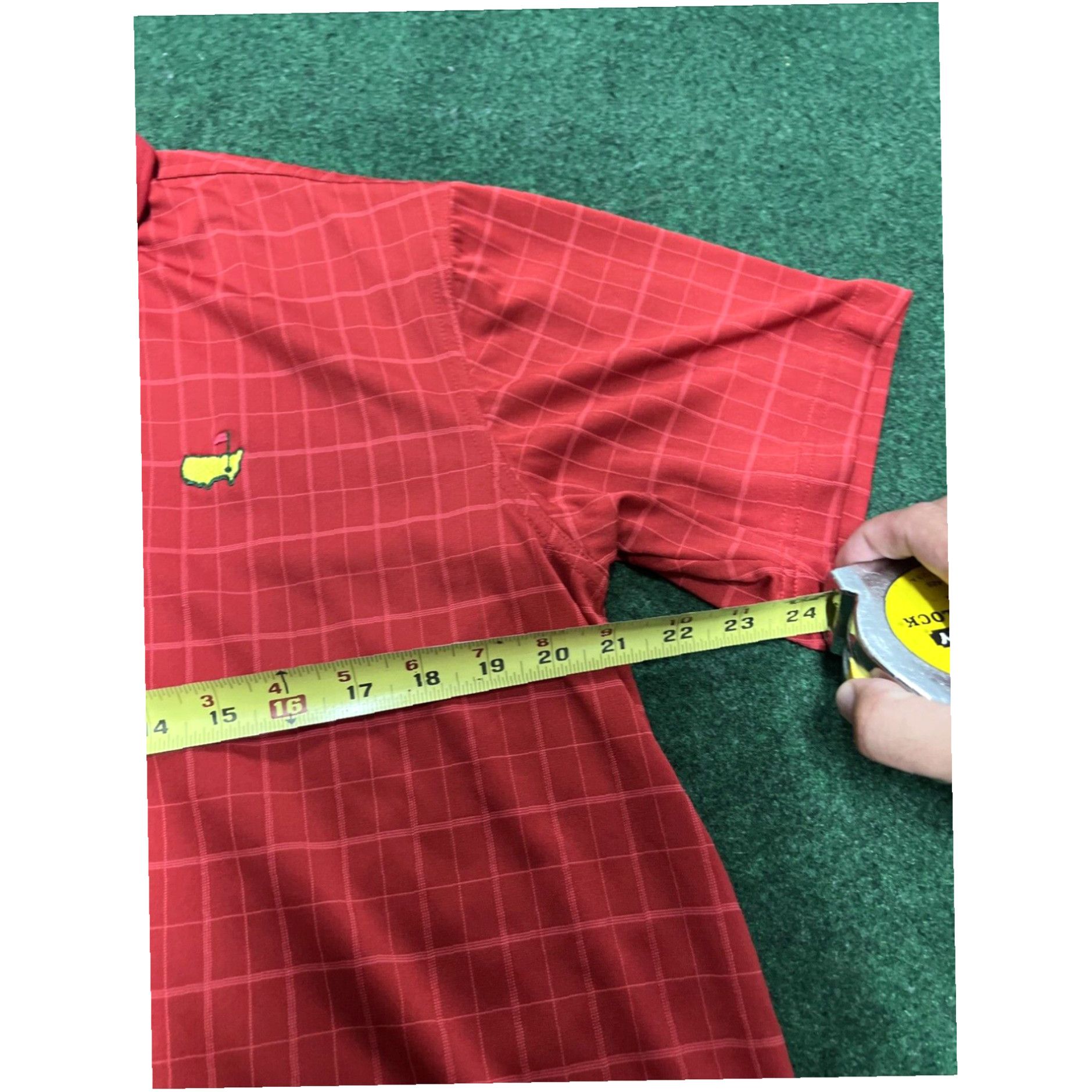 Vintage Augusta National Masters Inspired Poly Golf Shirt with Red Stripes by Masters Performance Collection Size US M / EU 48-50 / 2 - 5 Thumbnail