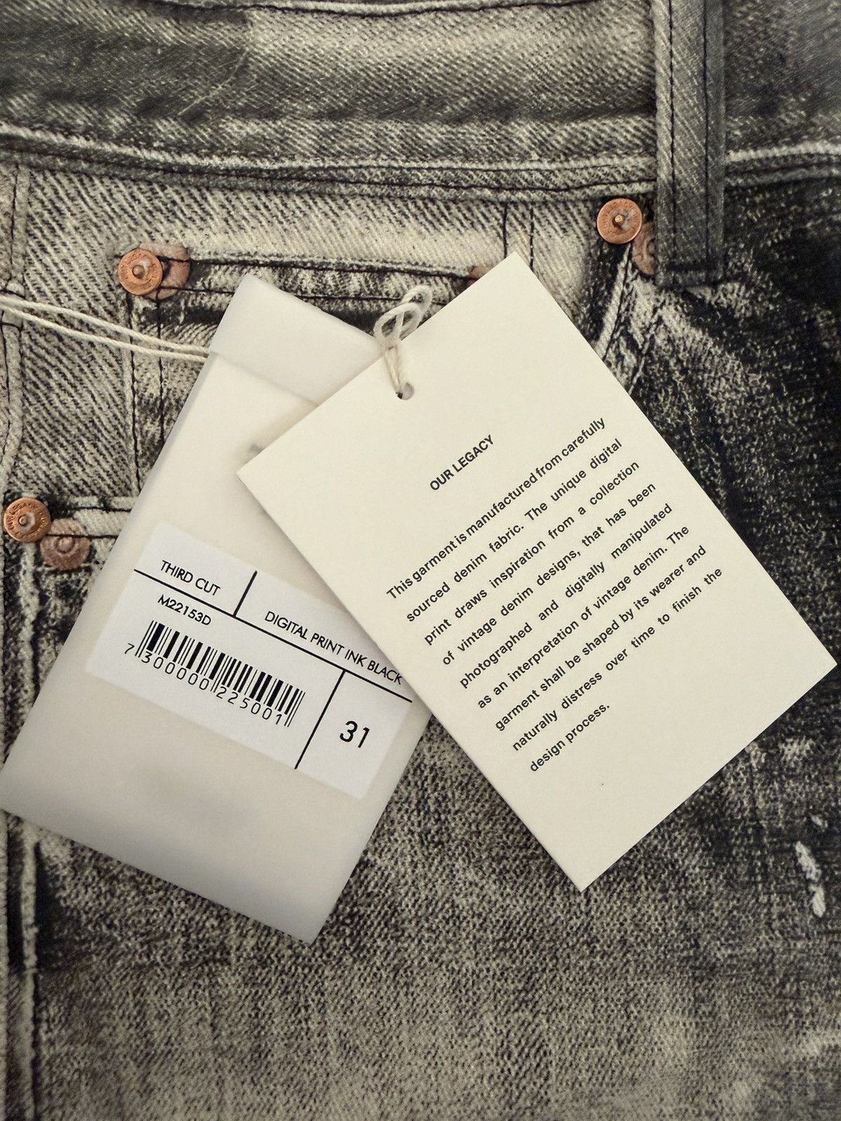 Our Legacy Third Cut Digital Denim