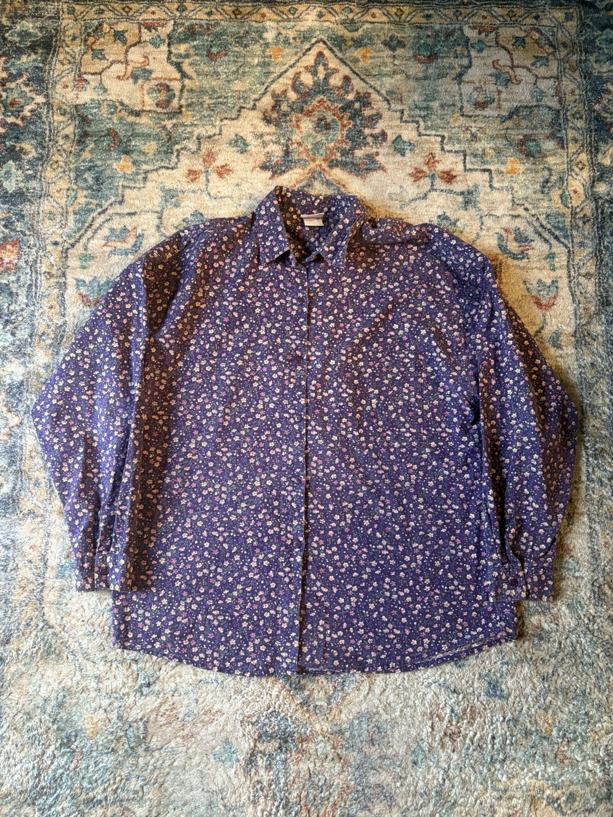 Foot Locker Vintage Foot Locker Floral All Over Print Button-up Shirt Size XL / US 12-14 / IT 48-50 - 1 Thumbnail