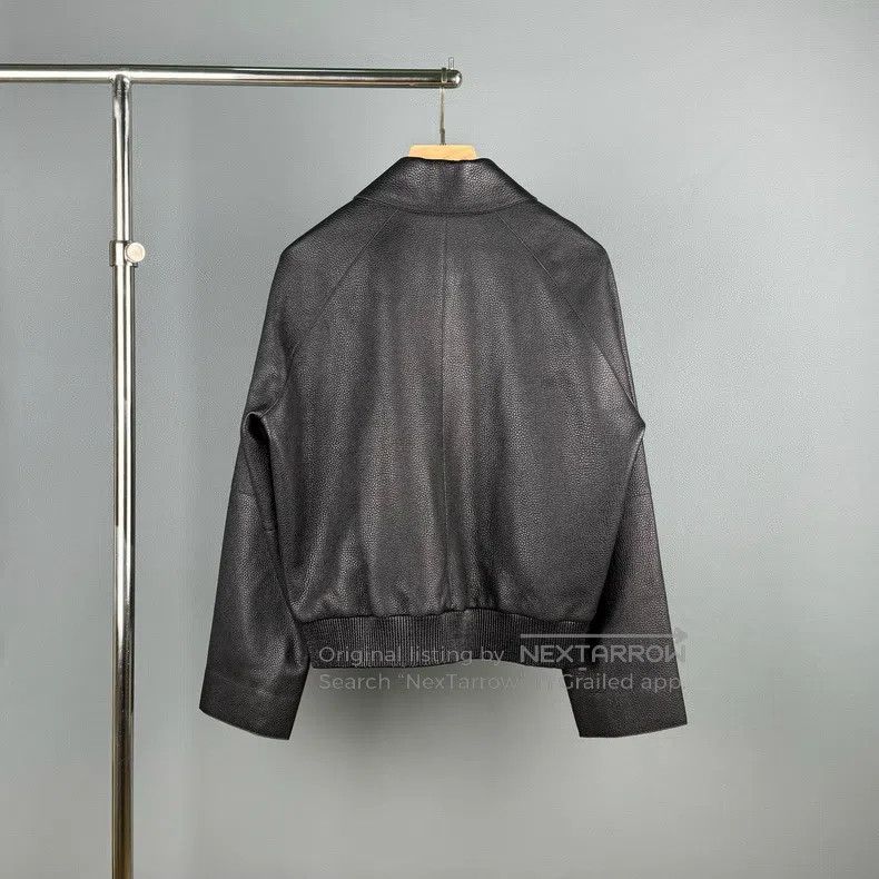 Hermes Hermes Black leather jacket, ultra-short style, suede mate Size XS / US 0-2 / IT 36-38 - 2 Thumbnail