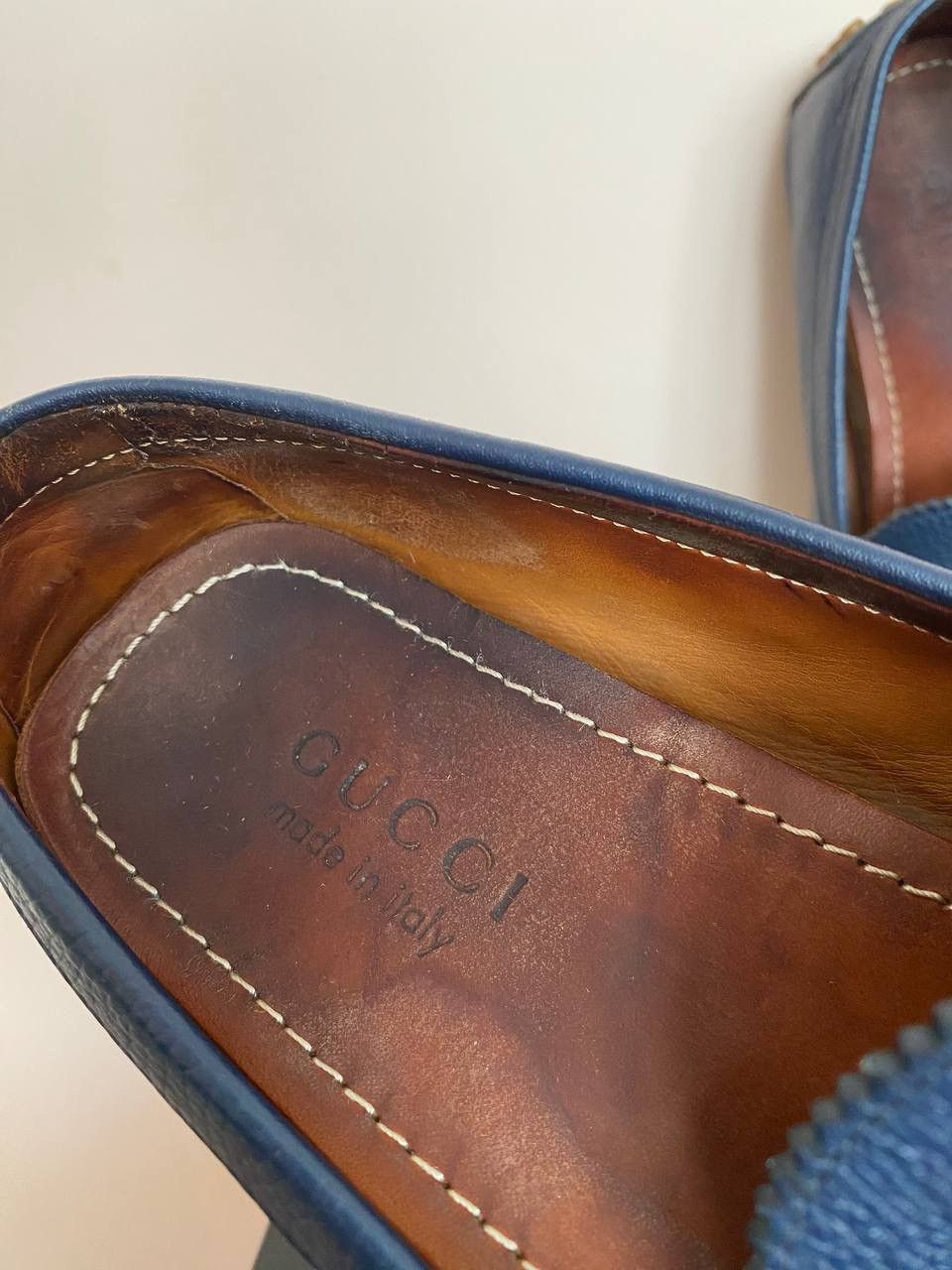 Gucci Gucci Men's Leather Loafers Horsebit Slip On Driving Shoes Size US 11 / EU 44 - 8 Thumbnail