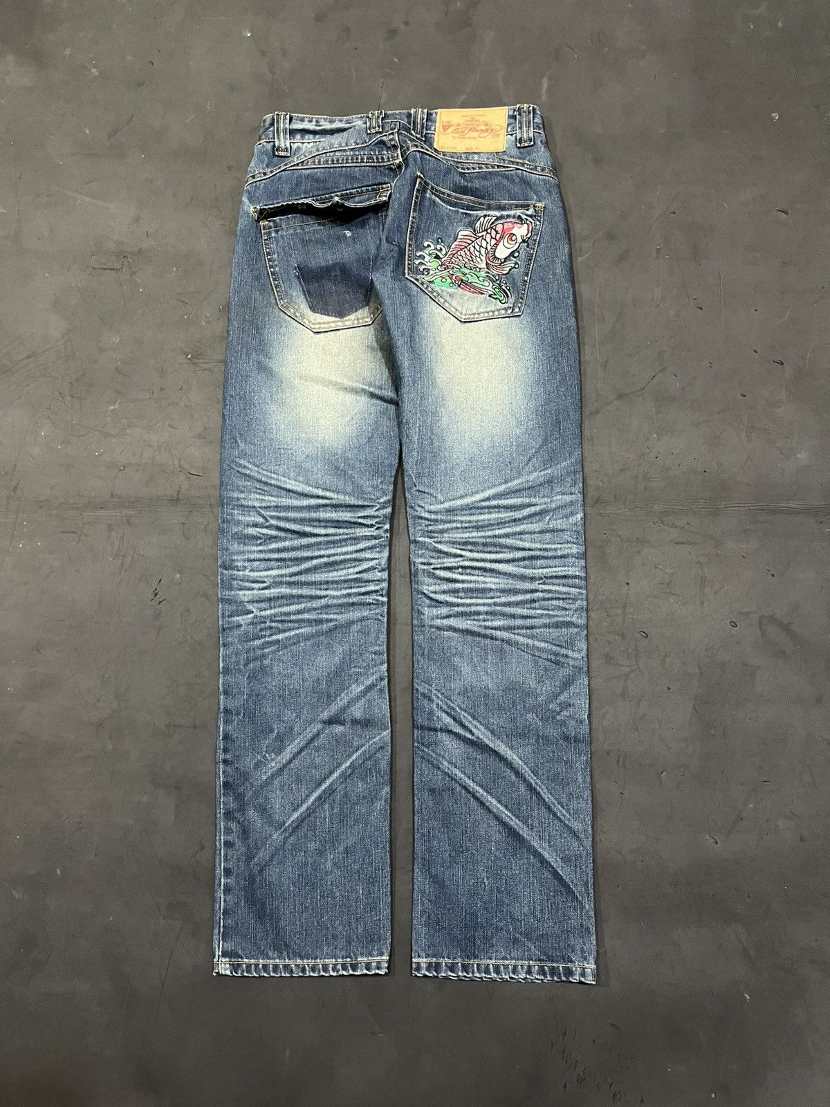 Christian Audigier 💸BINDINGOFFER💸Ed hardy koi embrioded Size US 30 / EU 46 - 1 Thumbnail
