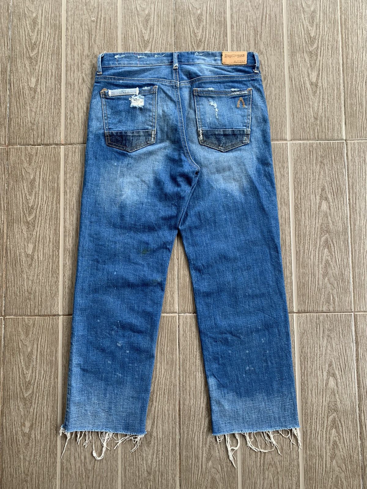 If Six Was Nine × Japanese Brand × Le Grande Bleu (L.G.B.) Japanese Brand Patchwork Distressed Denim Kurt Cobain style Size US 28 / EU 44 - 2 Thumbnail