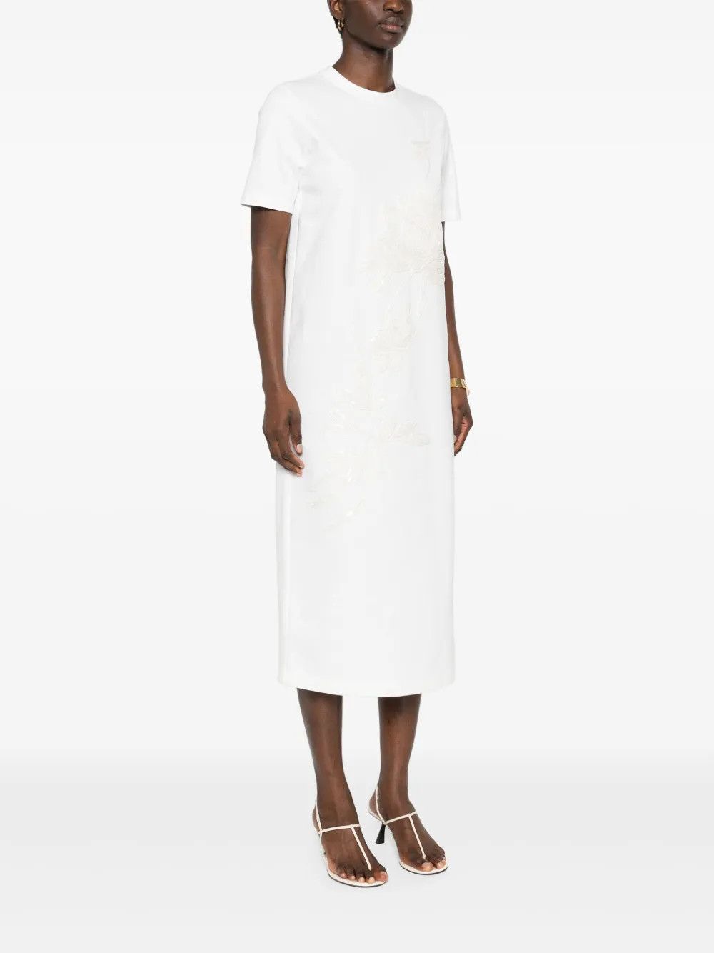 Brunello Cucinelli o1w1db10825 Dress in Light Beige Size M / US 6-8 / IT 42-44 - 3 Thumbnail