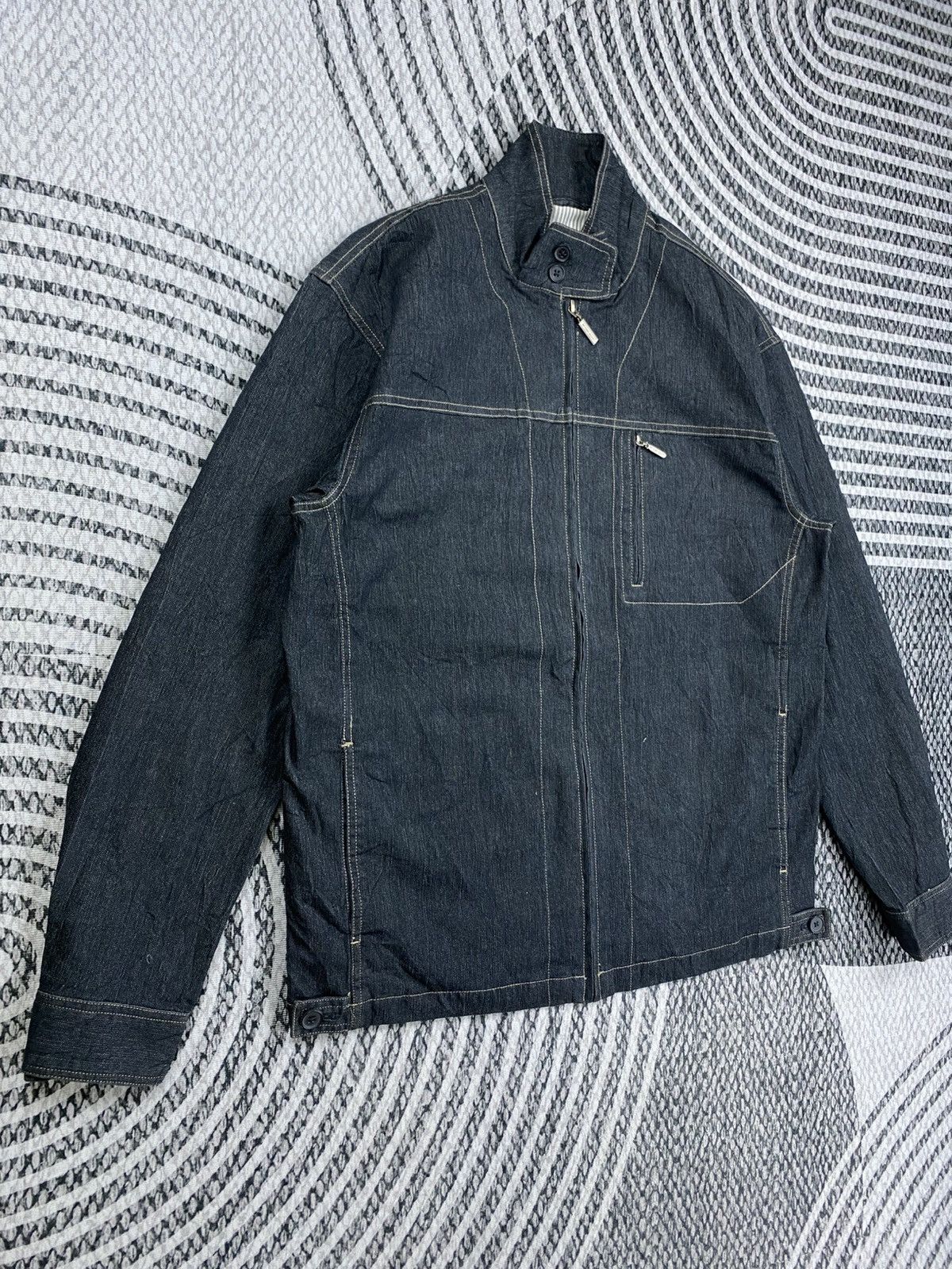 Japanese Brand Vintage British Khaki Rare Dark Grey Zipper Jacket Size US M / EU 48-50 / 2 - 3 Thumbnail