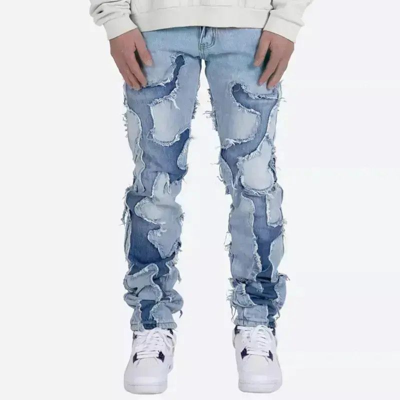 Japanese Brand Frayed Jeans High Street Vibe Ripped with Holes Retro Style Size US 32 / EU 48 - 1 Thumbnail