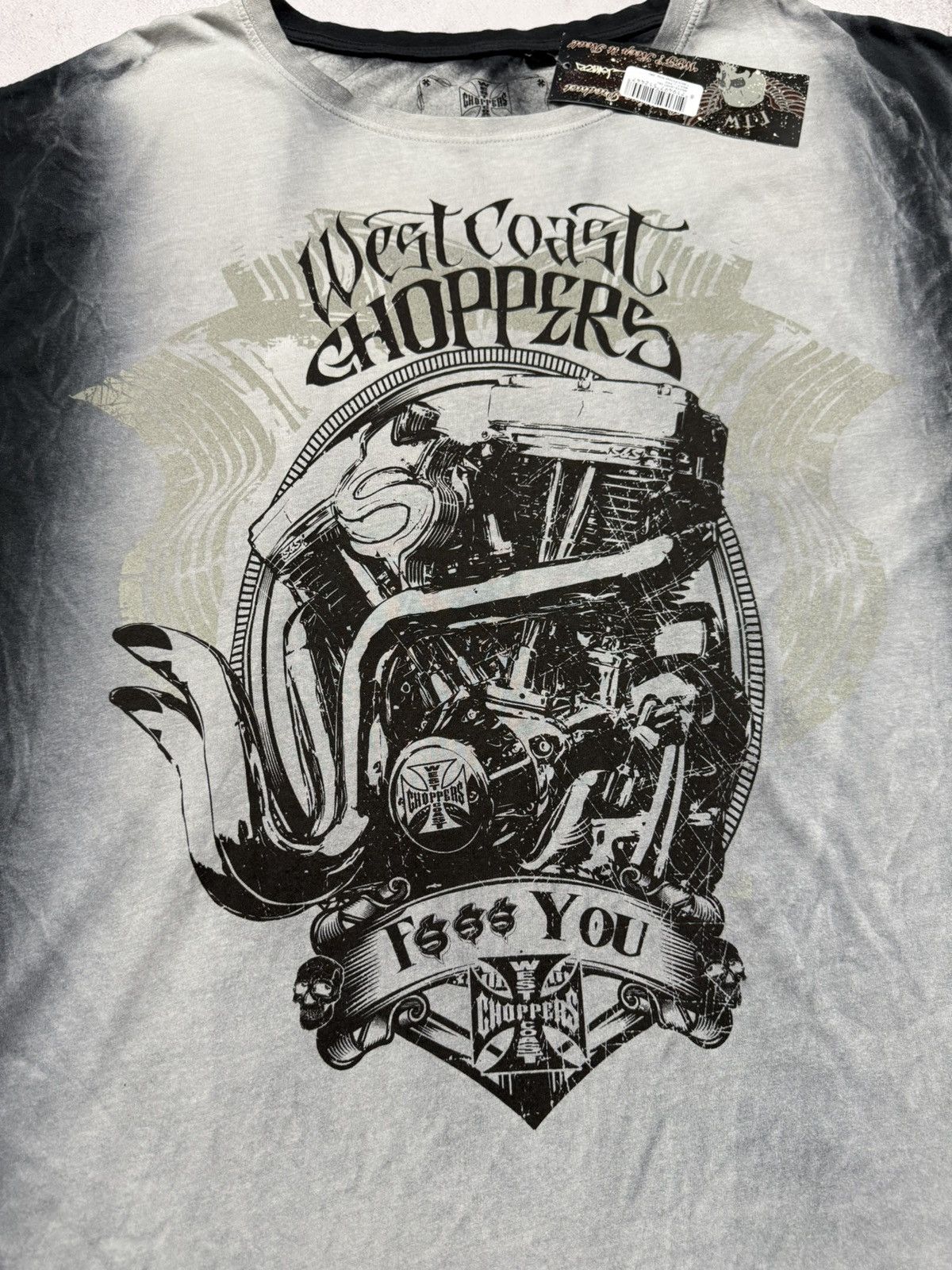 West Coast Choppers Vintage West Coast Choppers T Shirt Tee FUCK Baggy Y2K 90s Size US XXL / EU 58 / 5 - 2 Thumbnail