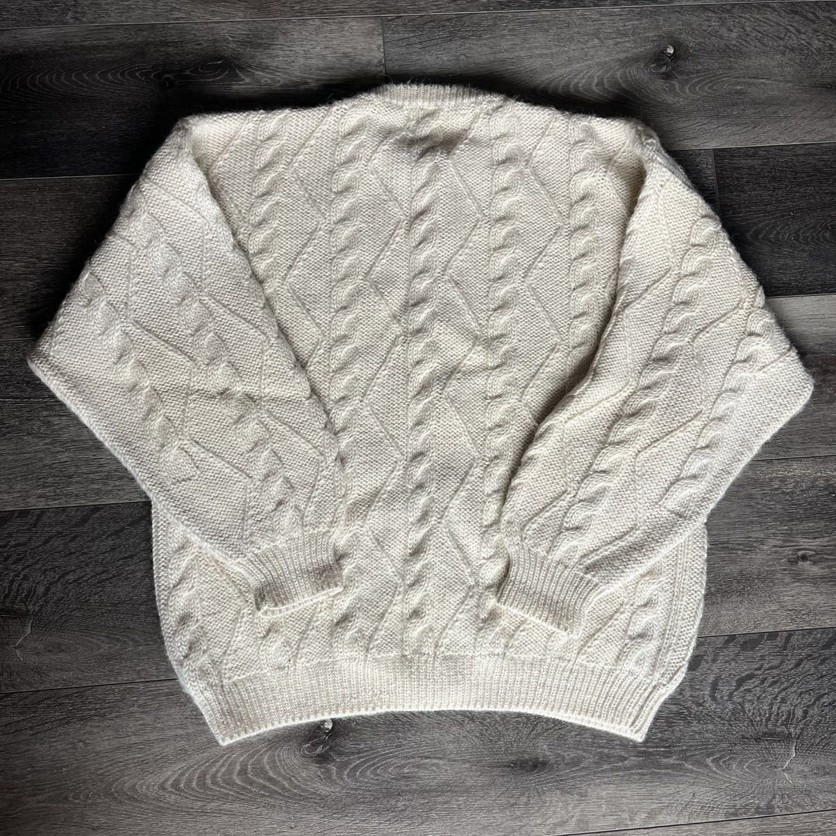 Vintage Vintage Los Andes Alpaca Wool Rope Handicraft Button Sweater Size US L / EU 52-54 / 3 - 2 Thumbnail