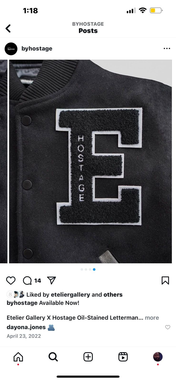 Etelier Gallery Etelier Gallery x Hostage Leather Varsity Size US XL / EU 56 / 4 - 10 Thumbnail