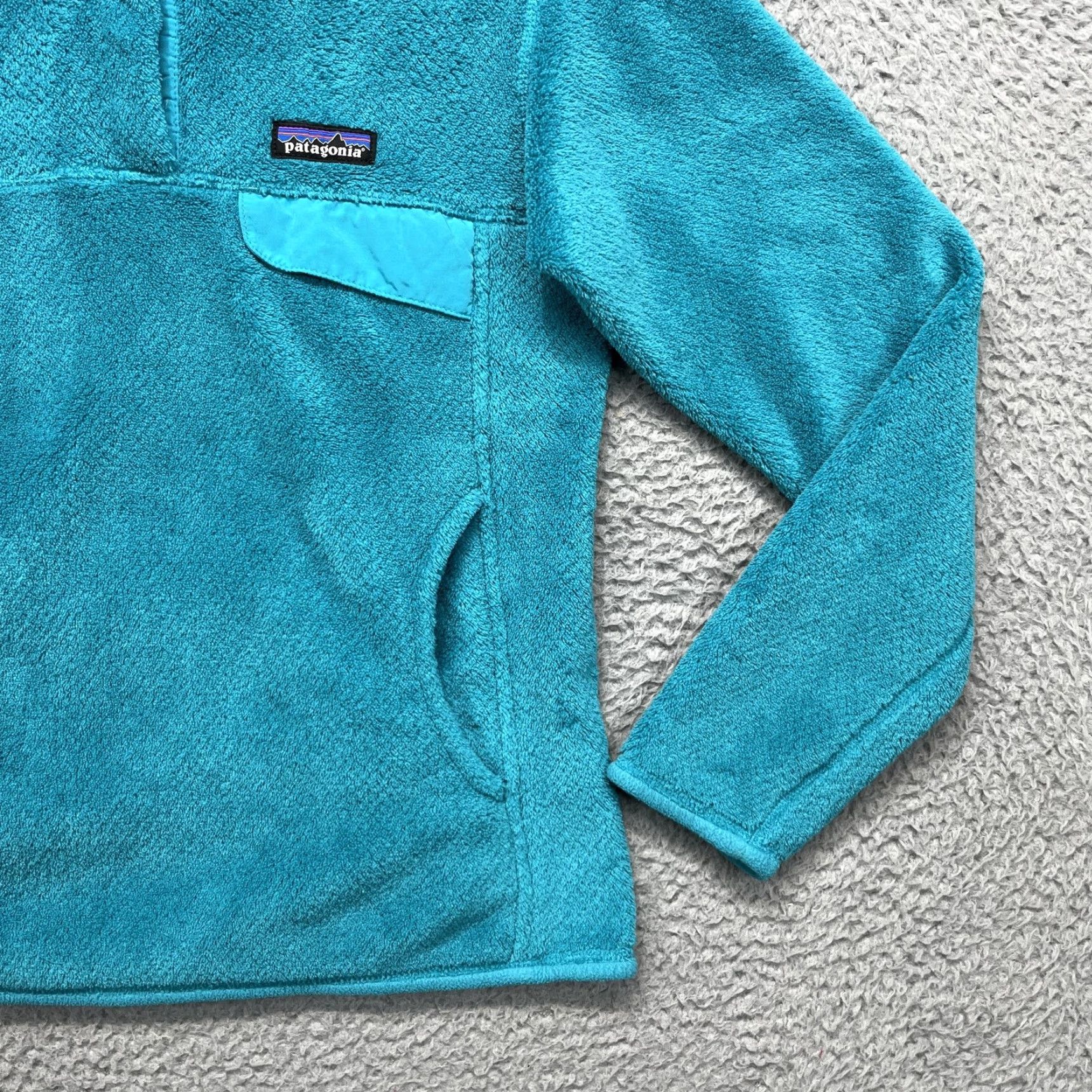 Patagonia VINTAGE Patagonia Re-Tool Snap-T Pullover Jacket Womens Small Teal Polartec Fleece 25442 Size S / US 4 / IT 40 - 5 Thumbnail