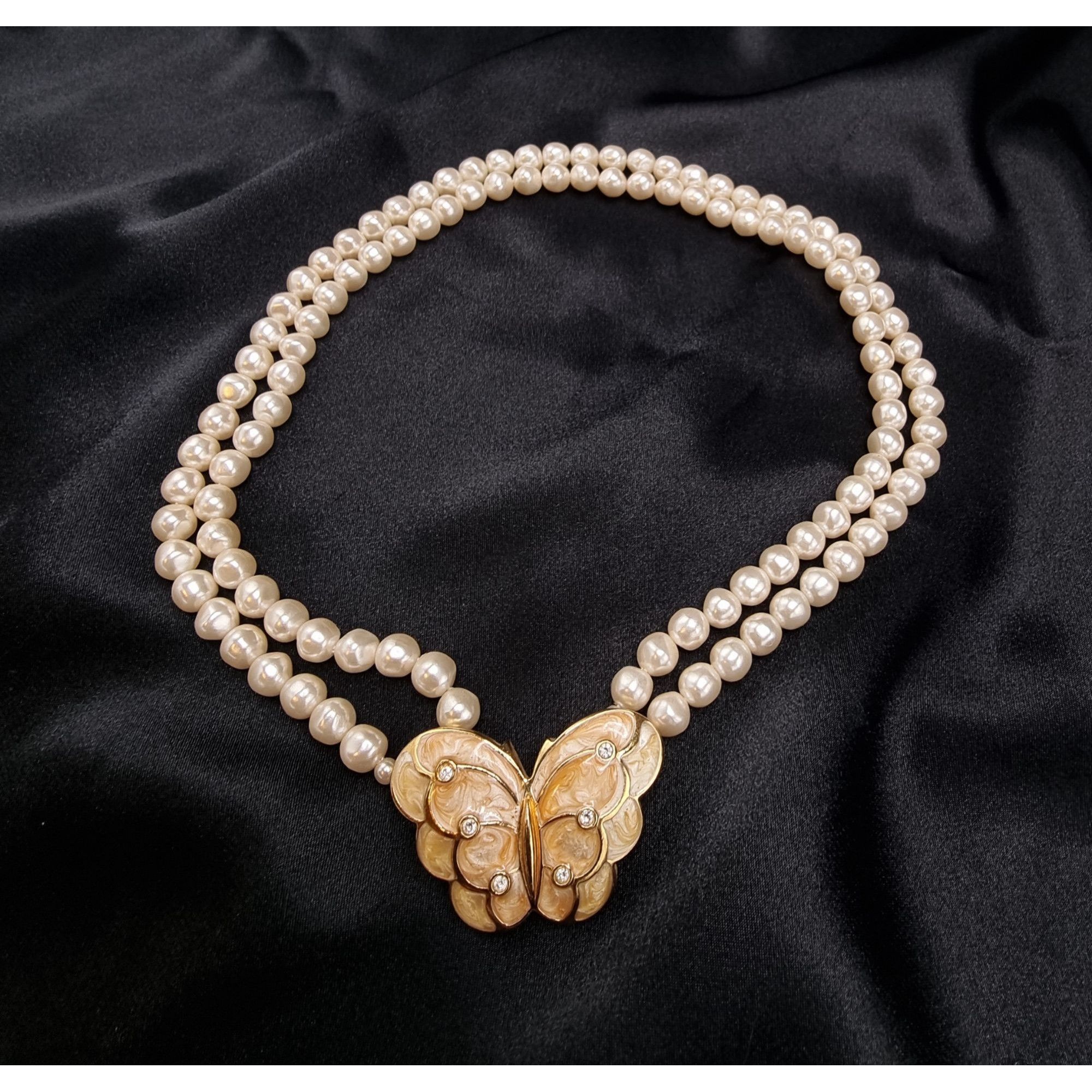 Vintage Vintage 1980s KJL For Avon Double-Strand Faux Pearl Necklace Size ONE SIZE - 2 Thumbnail
