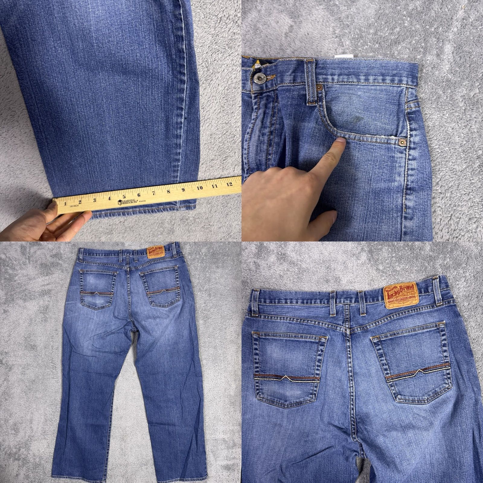 Lucky Brand Lucky Brand Jeans Mens 34x30 OI Classic Fit Distressed Denim Vintage VTG Western Streetwear 90s 2000s Size US 34 / EU 50 - 9 Thumbnail