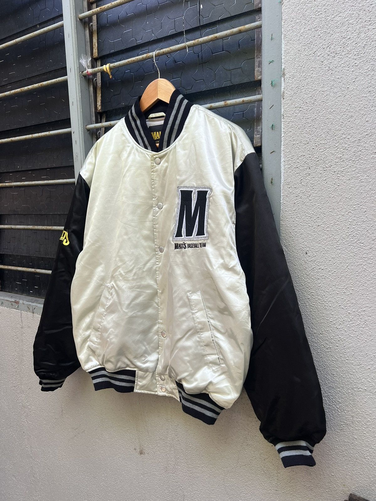 MLB Vintage 90s Malts Baseball Team Bombers Jacket Size US L / EU 52-54 / 3 - 3 Thumbnail