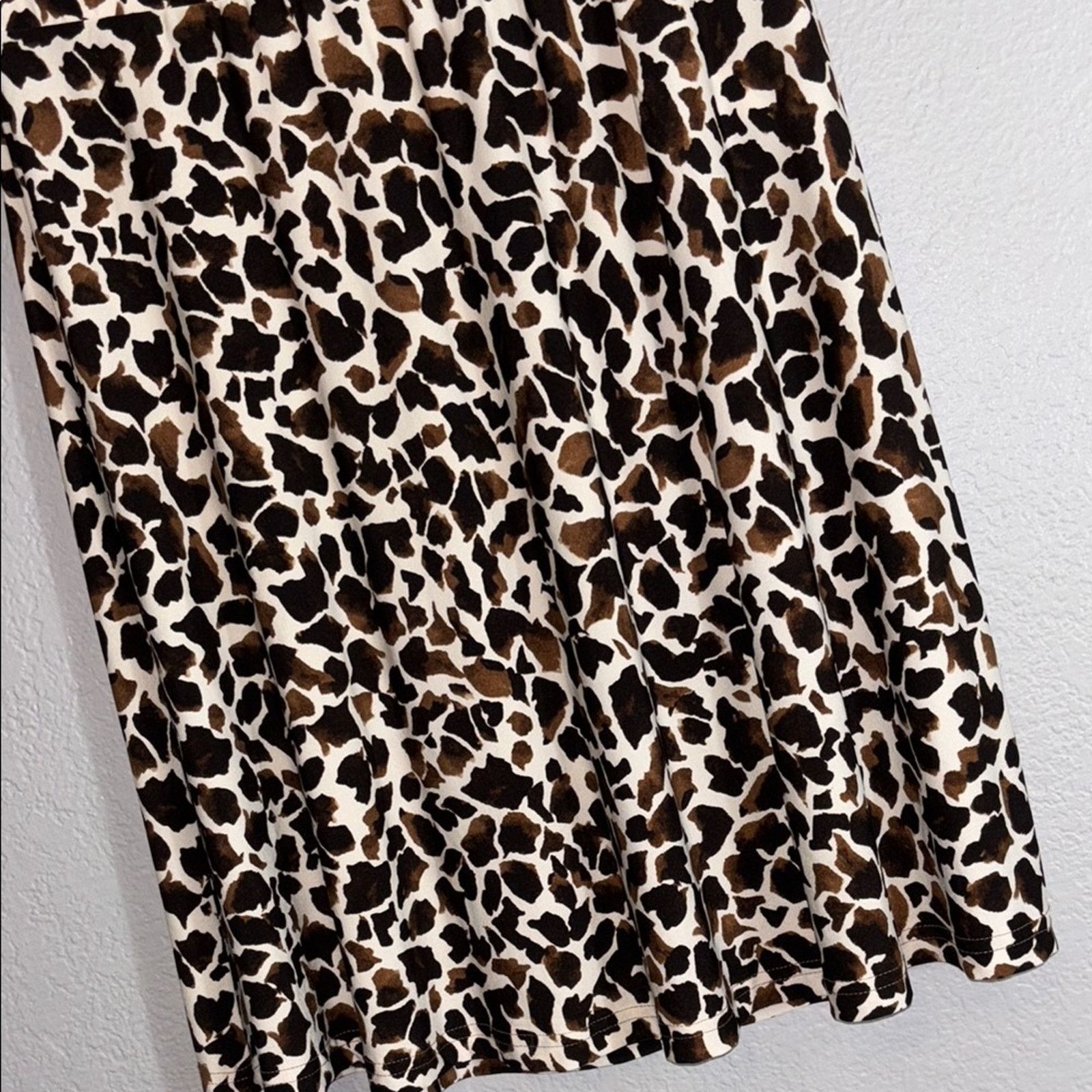 The Unbranded Brand Black/Brown Animal Print Pencil Skirt Size Medium Size 30" / US 8 / IT 44 - 3 Thumbnail