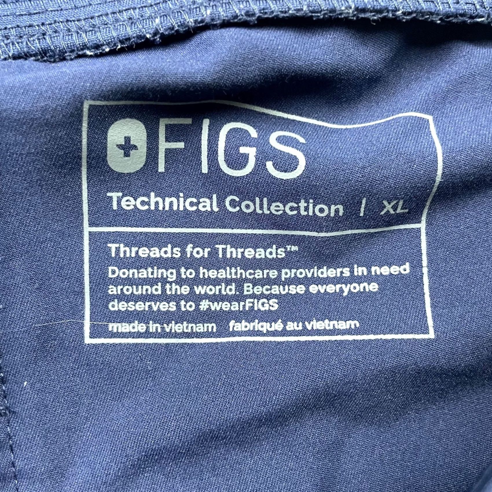 Vintage FIGS Women's Technical Collection Scrubs Joggers XL Blue Drawstring Cargo Pockets Professional Medical Pants Size 40" / US 18 - 4 Thumbnail