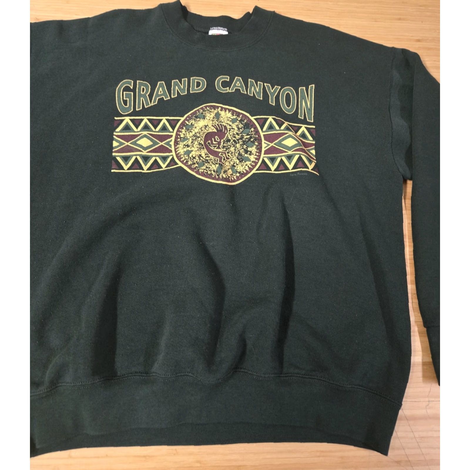 Fruit Of The Loom VINTAGE Grand Canyon Sweatshirt Mens XL Green Crewneck Pullover 90s Fruit Loom Size US XL / EU 56 / 4 - 3 Thumbnail