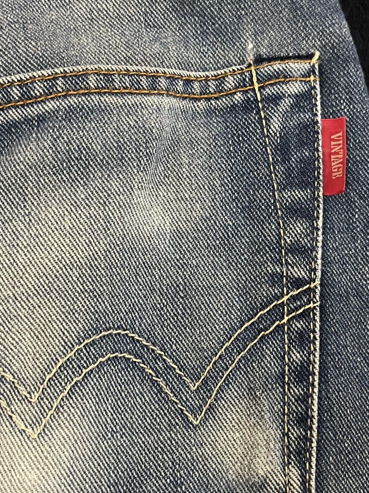Le Grande Bleu (L.G.B.) Vintage Japanese Brand Mudwash Faded Denim Size US 30 / EU 46 - 11 Thumbnail