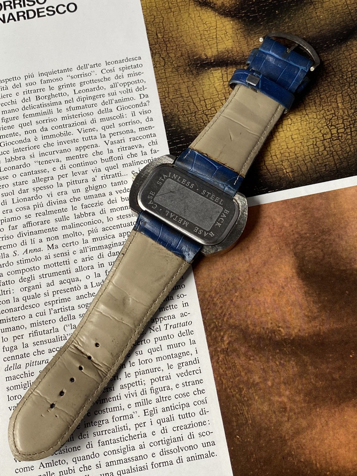 Japanese Brand × Jewelry × Vintage Elegant Oval Watch with Blue Strap - Stylish Timepiece Size ONE SIZE - 7 Thumbnail