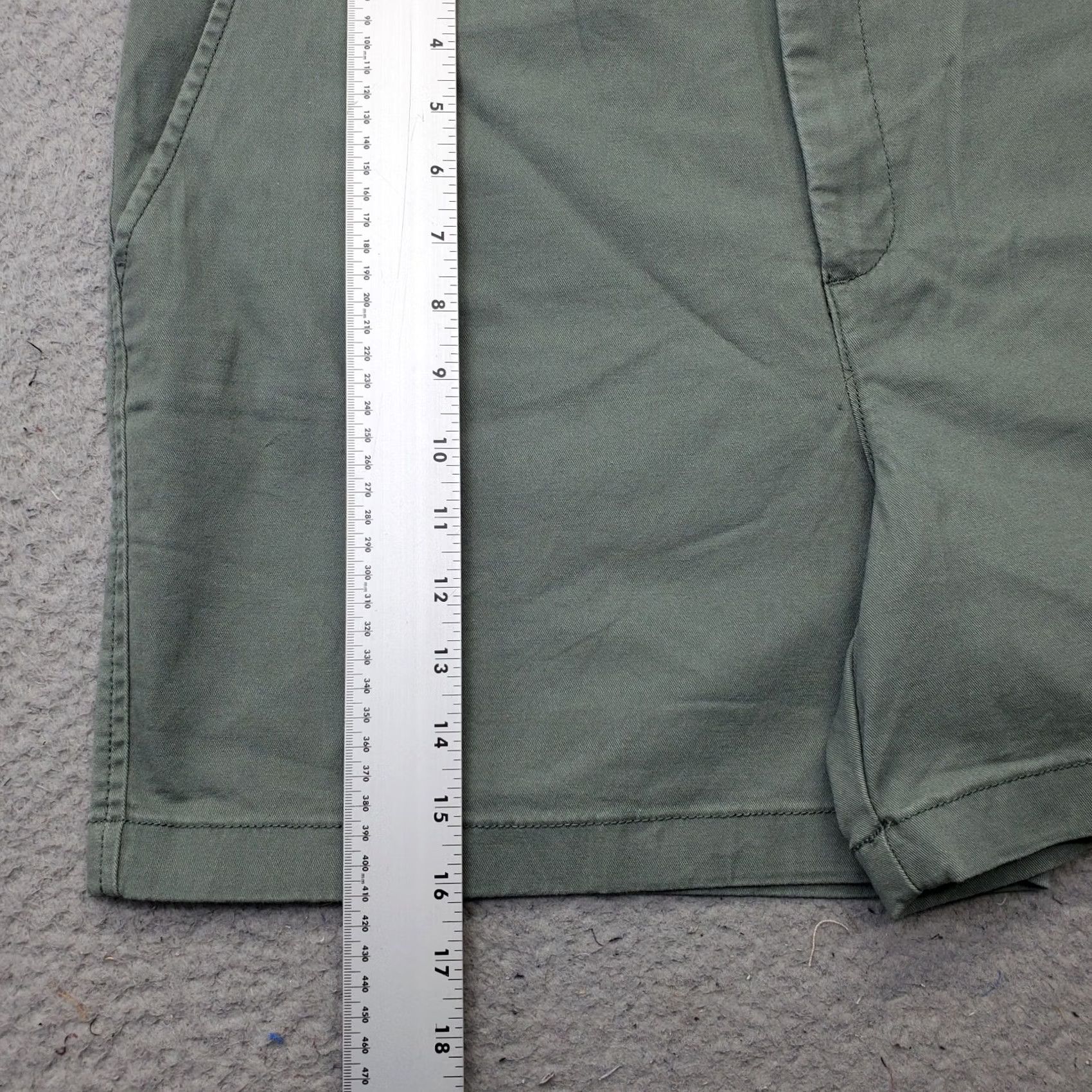 Gloria Vanderbilt Gloria Vanderbilt Chino Shorts Womens 16 Green Breathable High Rise Summer Cotton Slim Relaxed Size 38" / US 16 / IT 52 - 3 Thumbnail