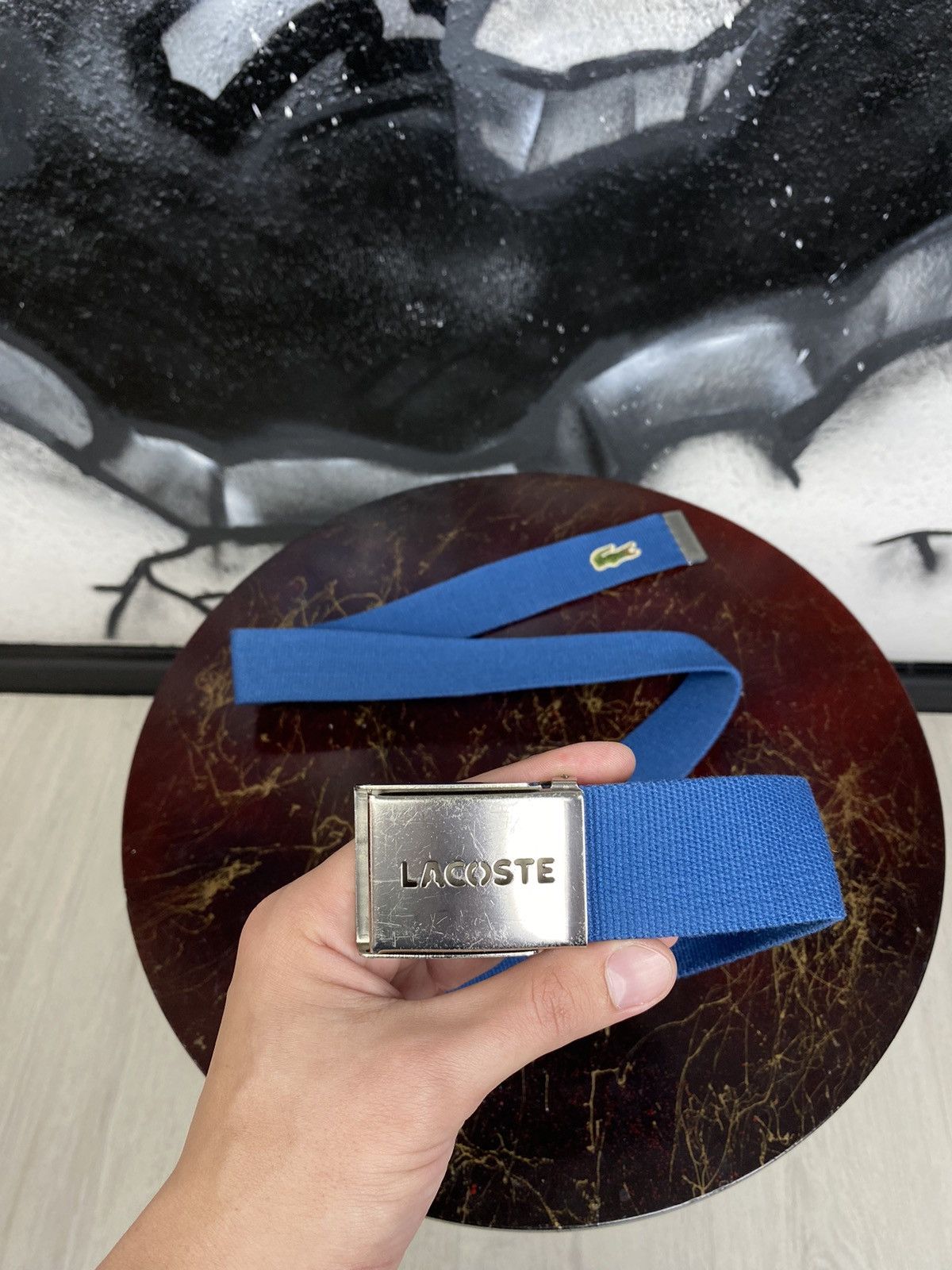 Lacoste Lacoste Y2K Vintage Casual Unisex Basic Blue Belt Size ONE SIZE - 4 Thumbnail